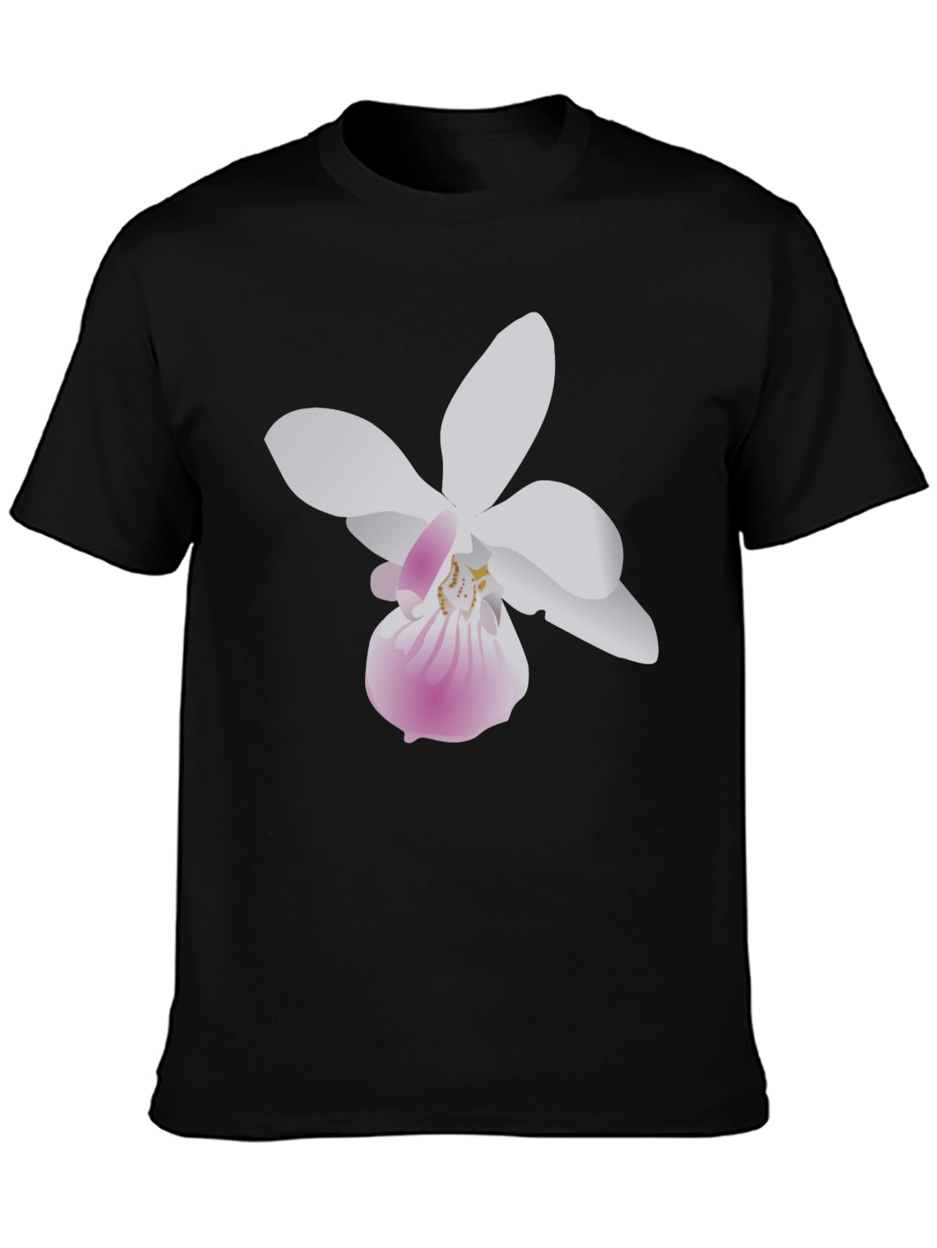 Black Floral Graphic Tee - Black Unisex T-Shirt view 3