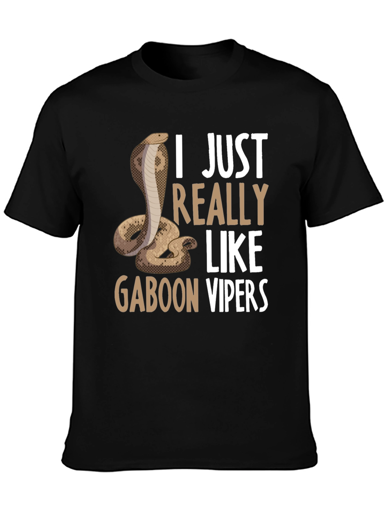 Black Gaboon Viper T-Shirt view 3
