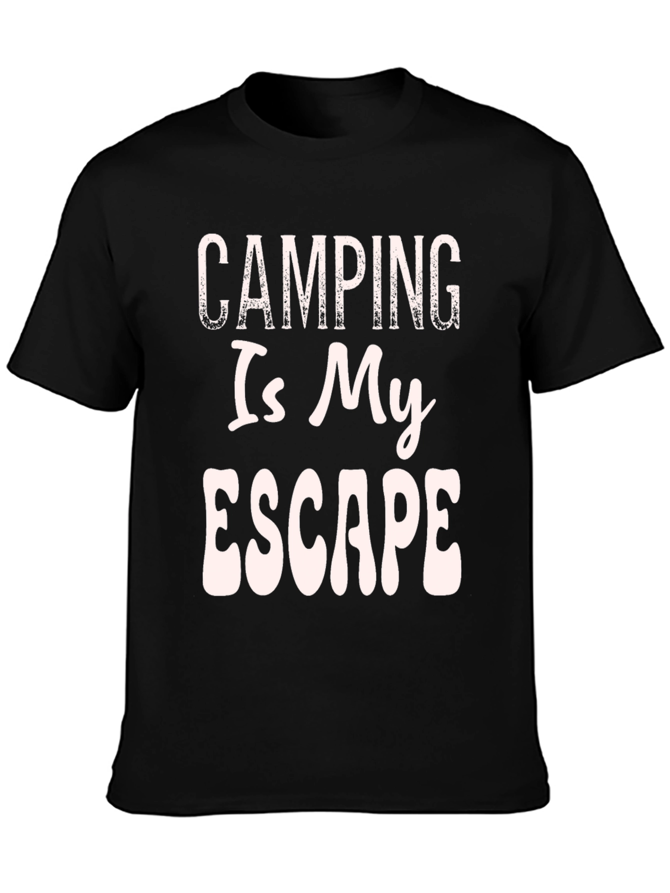 Black Camping Is My Escape Graphic Tee view 3