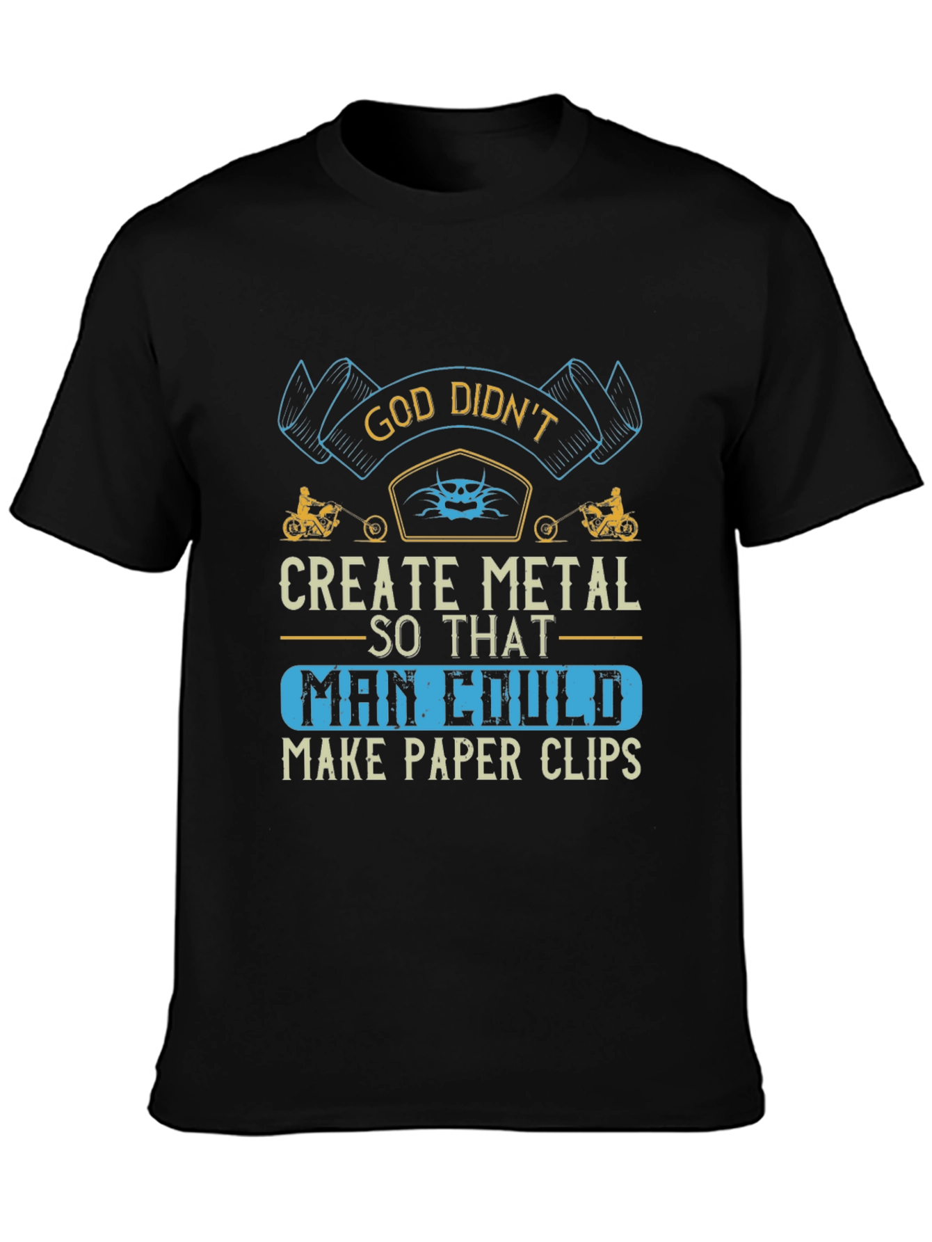 Black God Didn't Create Metal Funny Graphic T-Shirt view 3