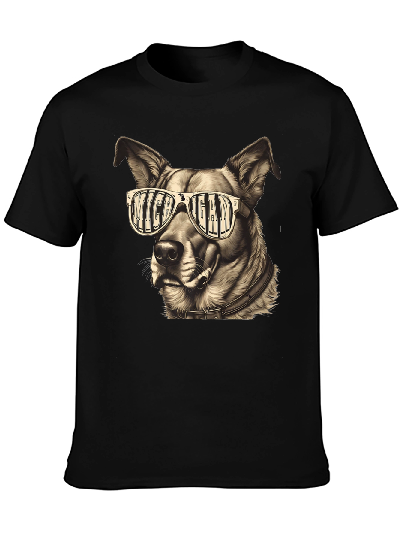 Black Cool Dog Graphic Tee - Michigan Pride view 3