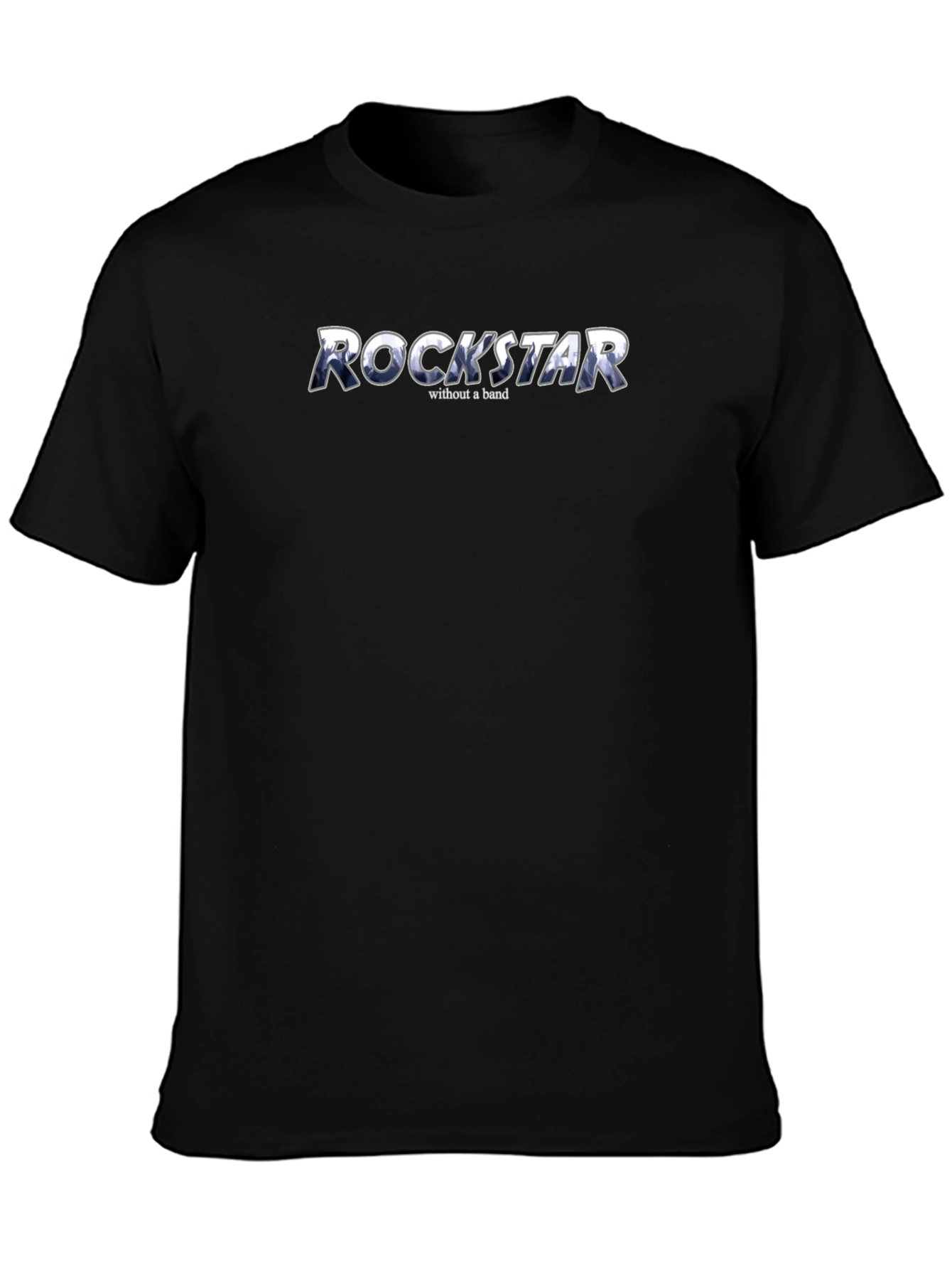 Black Rockstar Without a Band Graphic T-Shirt view 3