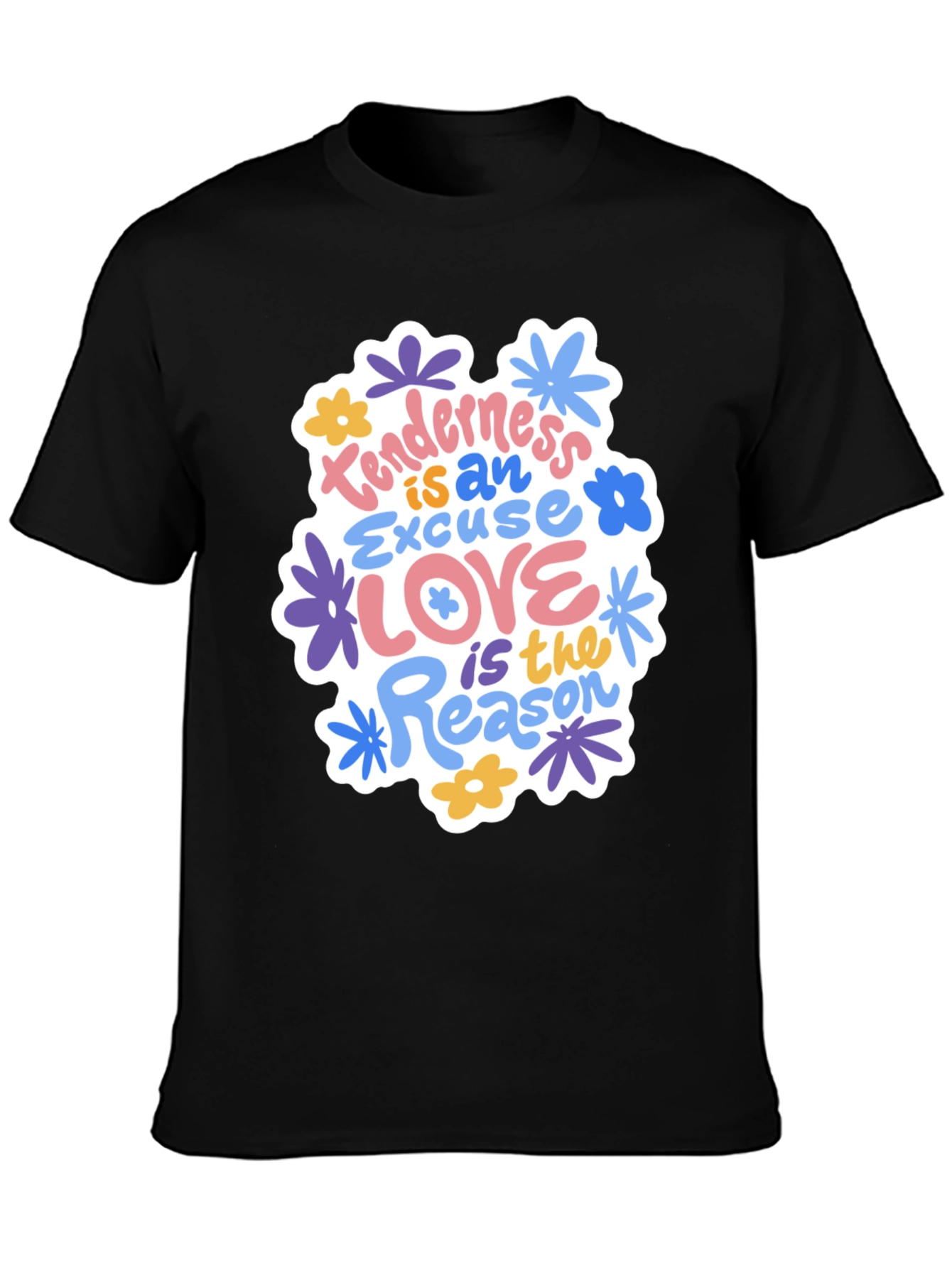 Black Tenderness is an Excuse Love Reason Graphic Tee view 3