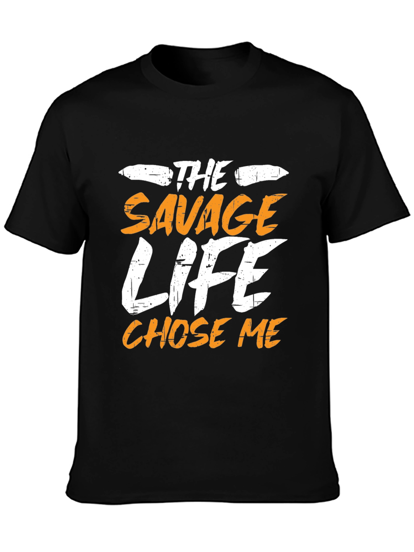 Black Savage Life Men's Graphic T-Shirt - Black view 3
