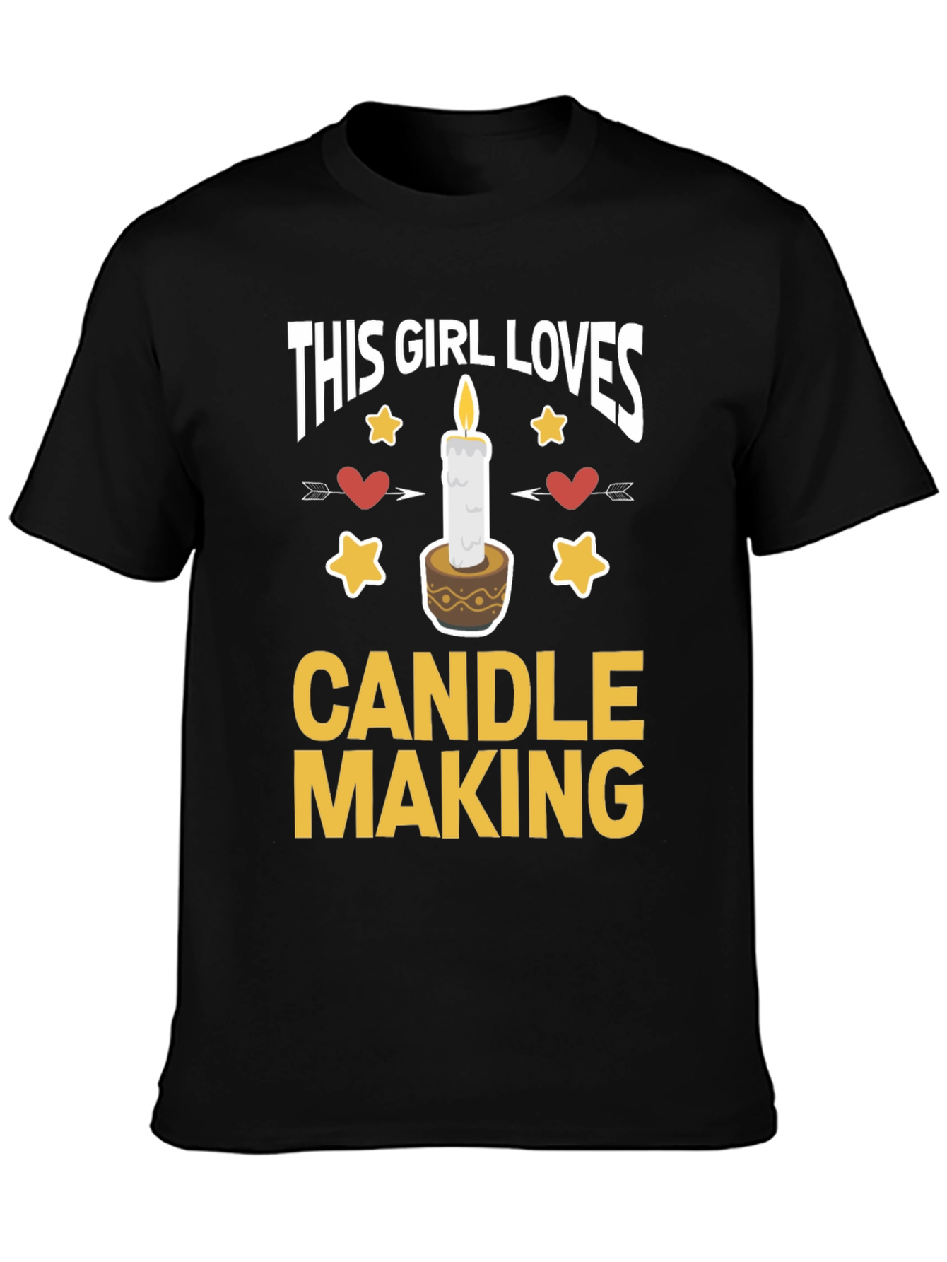 Black This Girl Loves Candle Making T-Shirt view 3