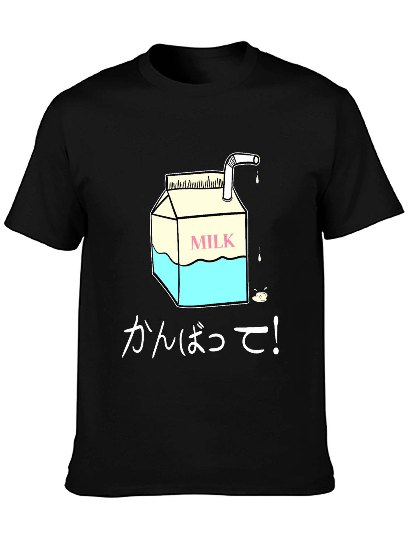 Black Milk Carton Graphic Tee - Japanese Text Design view 3