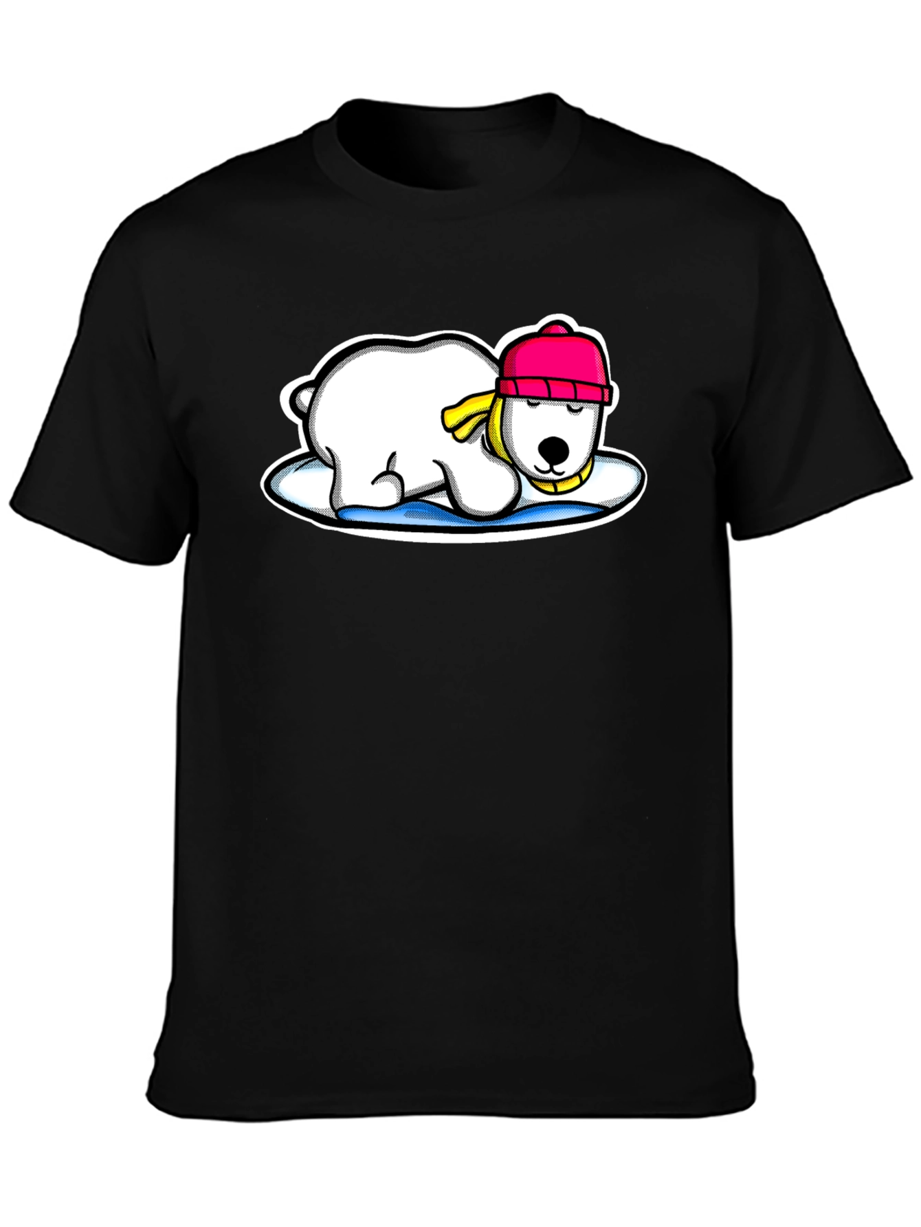 Black Polar Bear Graphic Tee - Cute Winter Style view 3