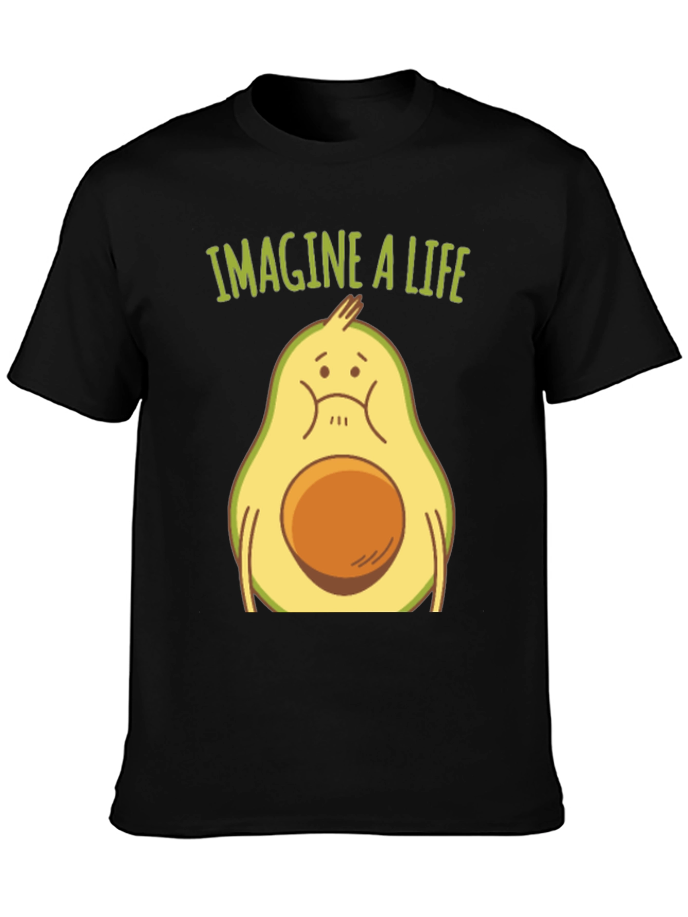 Black Imagine a Life Avocado Graphic Tee - Unisex view 3