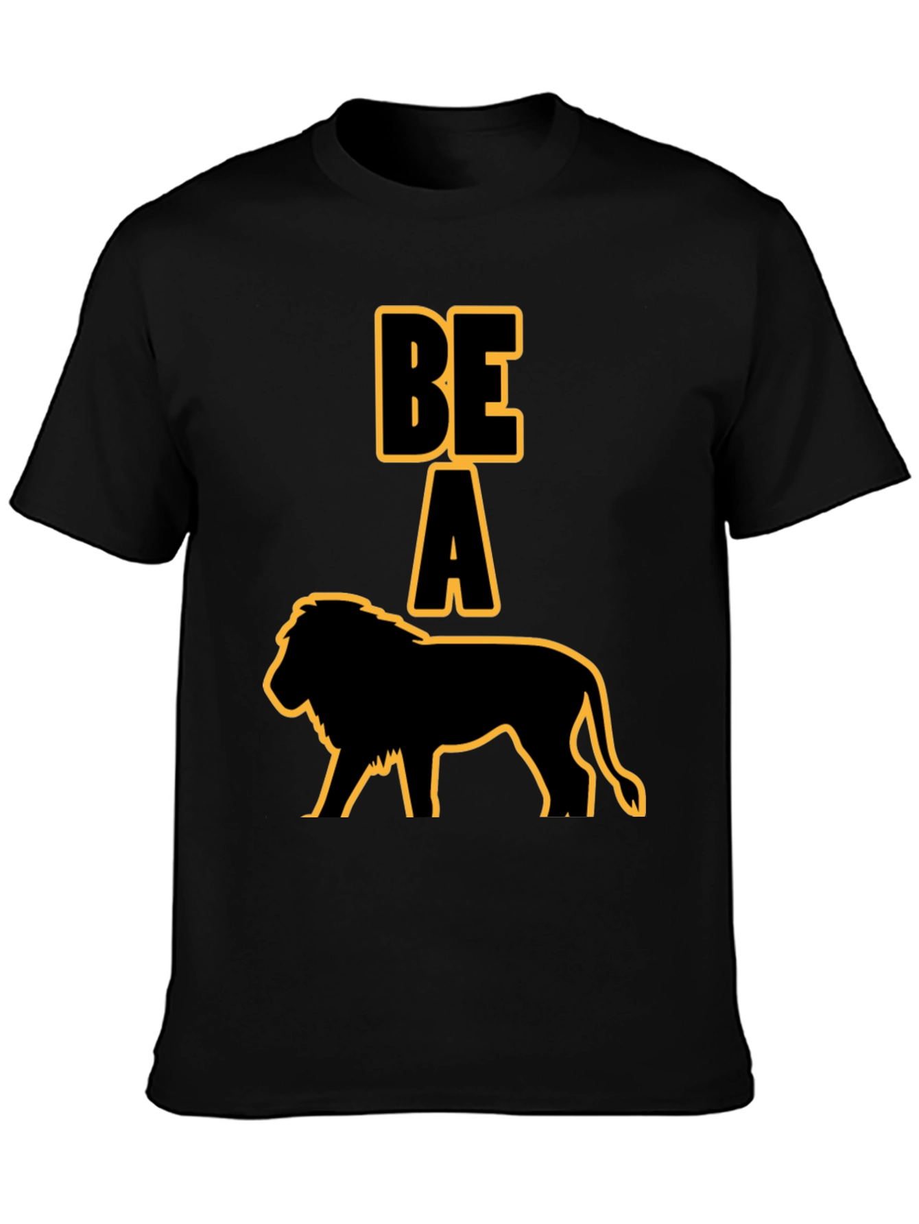 Black Be A Lion Graphic T-Shirt - Bold Statement Tee view 3