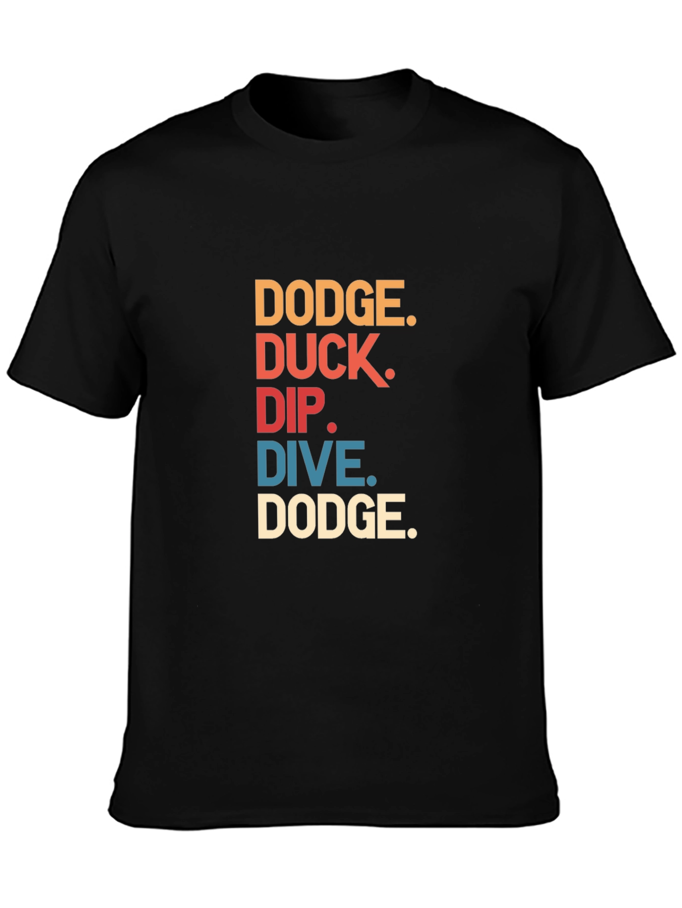 Black Dodge Duck Dip Dive Dodge T-Shirt view 3