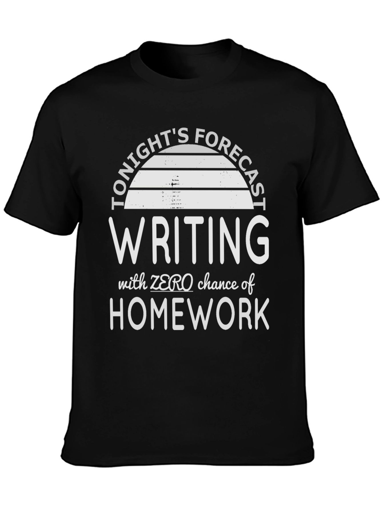 Black Tonight's Forecast Writing T-Shirt view 3