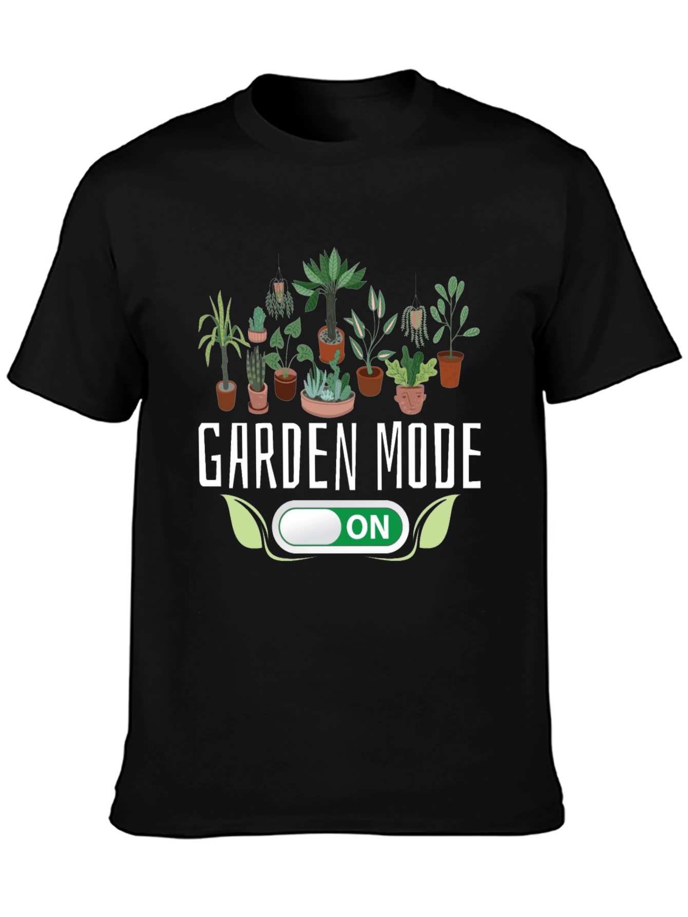 Black Garden Mode ON T-Shirt view 3