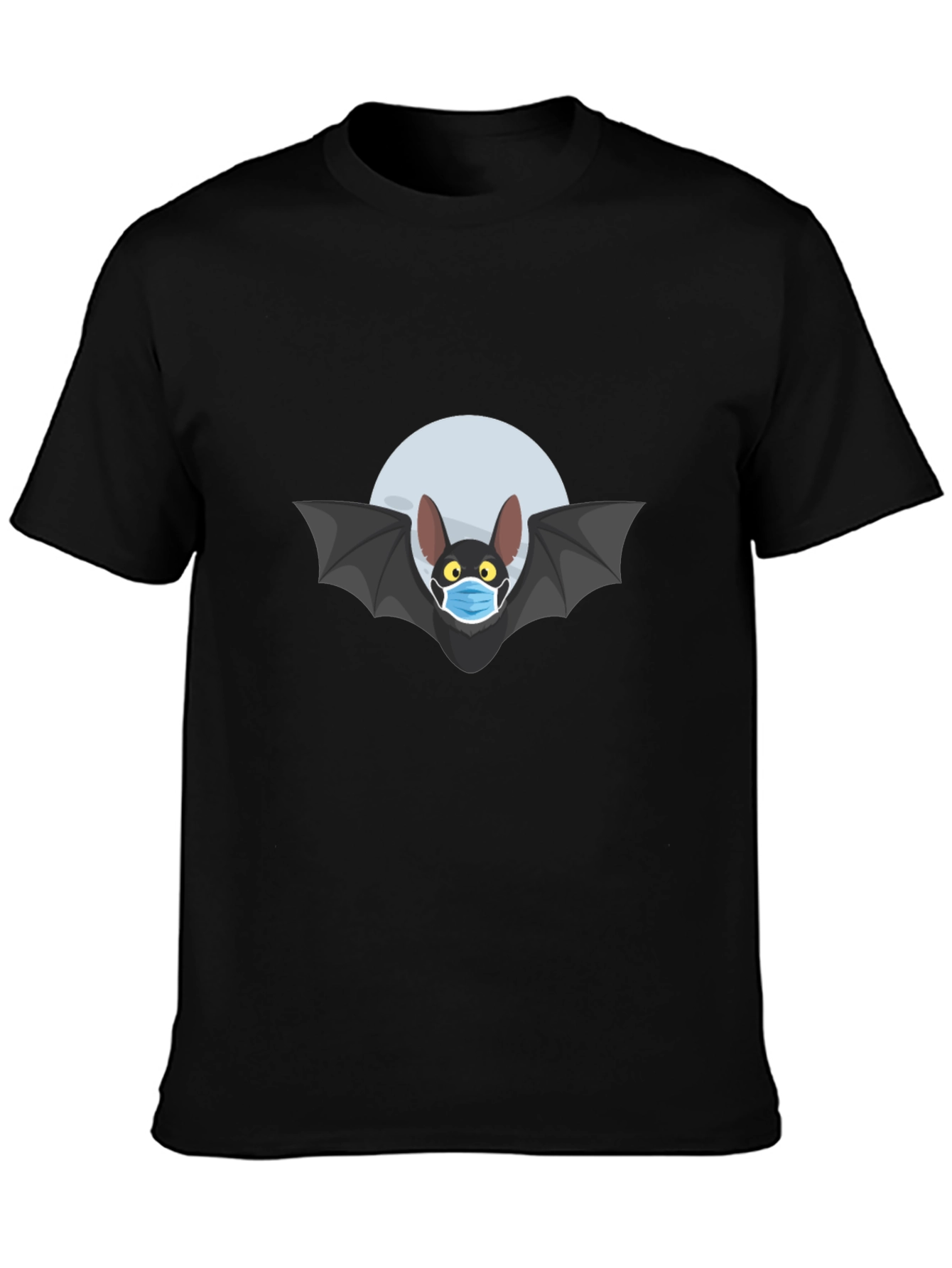 Black Masked Bat T-Shirt - Spooky Season Essential view 3