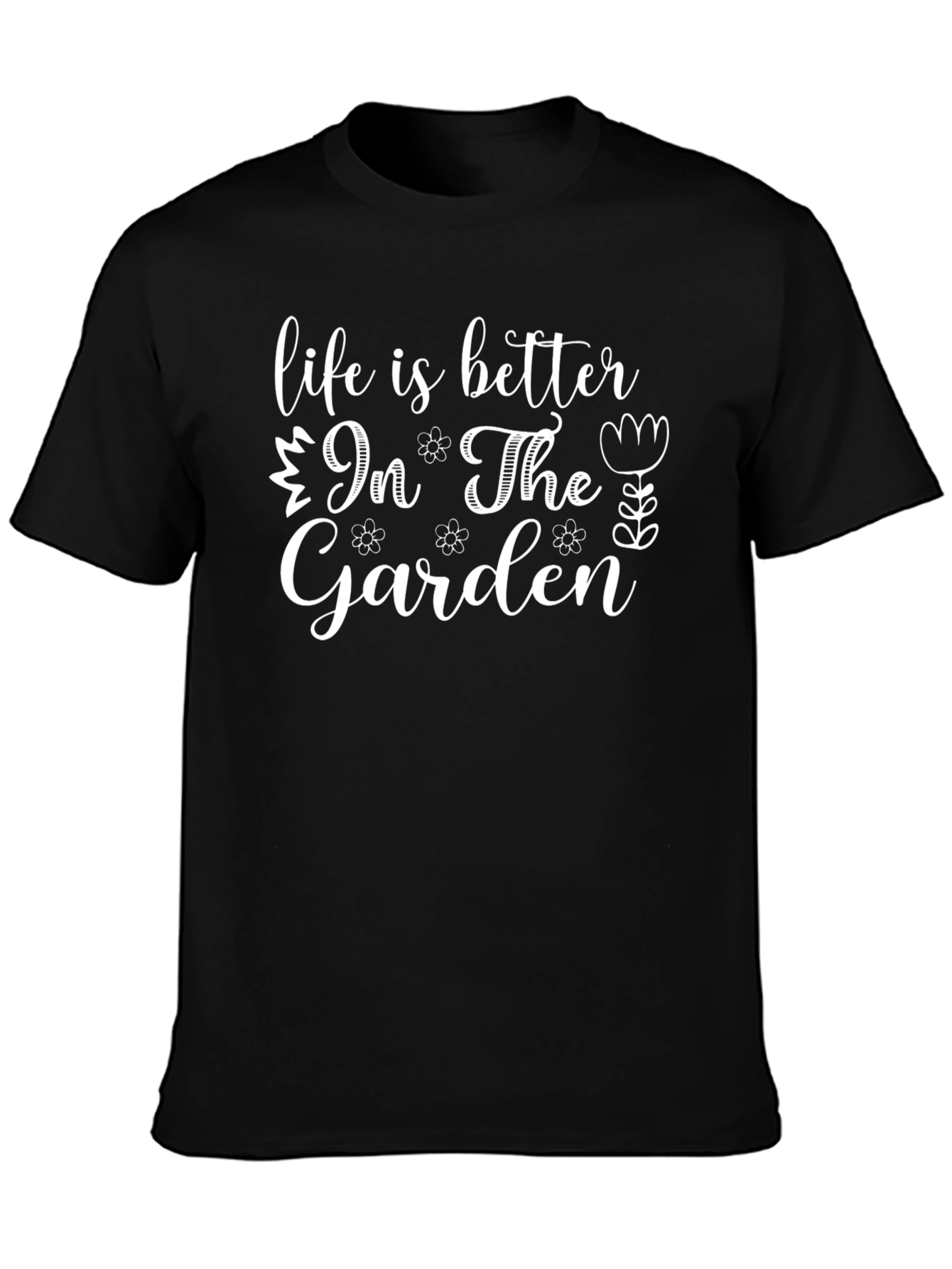 Black Life is Better in The Garden Black T-Shirt view 3