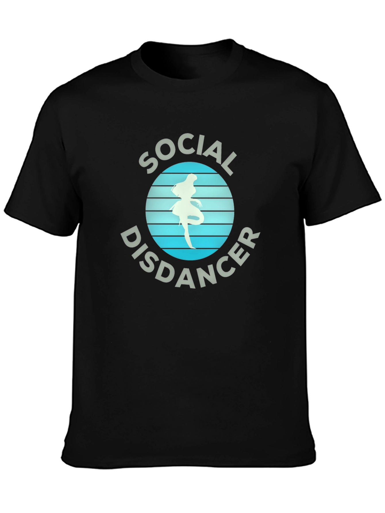 Black Social Disdancer Graphic T-Shirt view 3