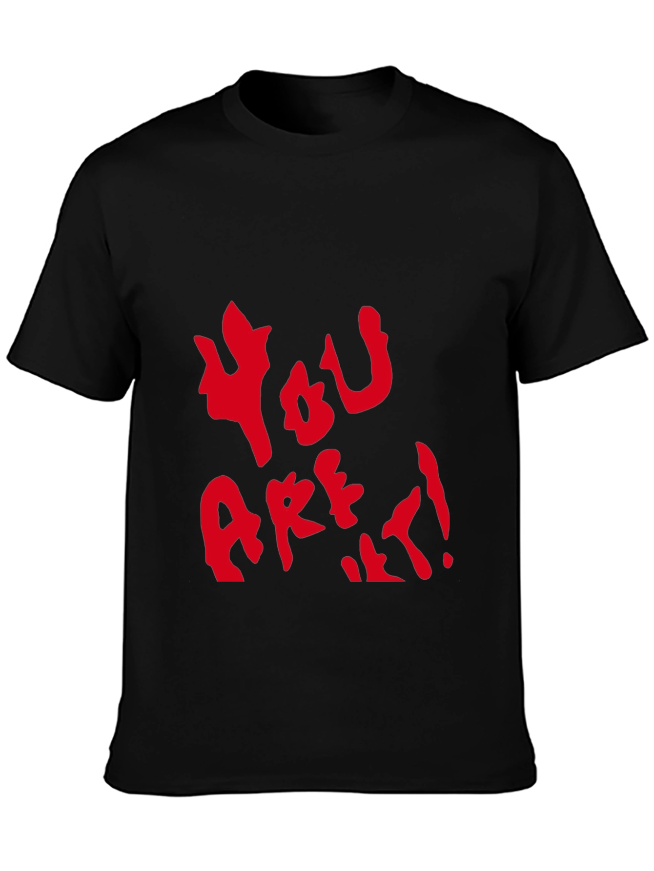 Black YOU ARE IT! Graphic Tee - Casual Black T-Shirt view 3