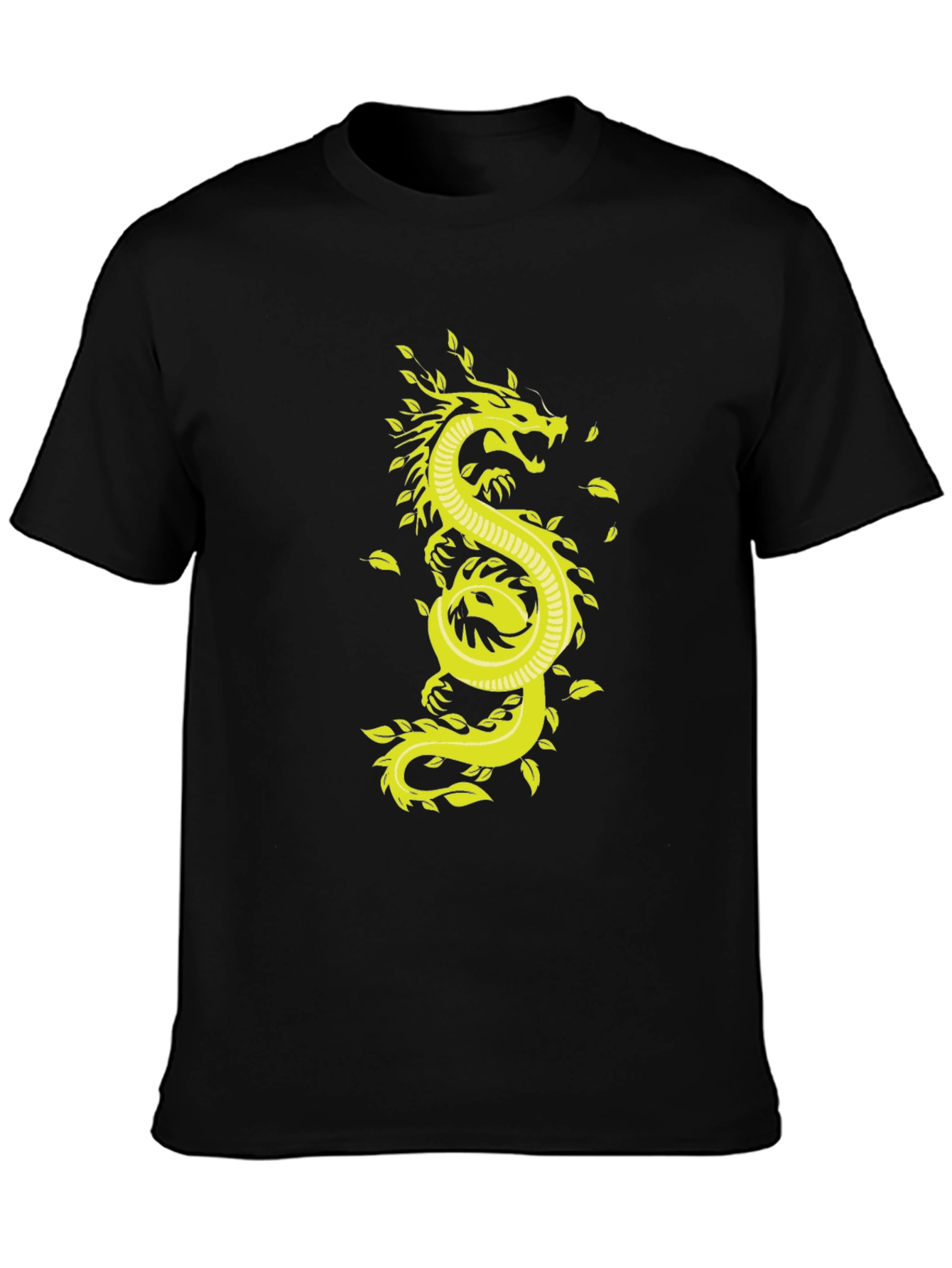 Black Dragon Graphic Tee - Stylish Men's Black T-Shirt view 3
