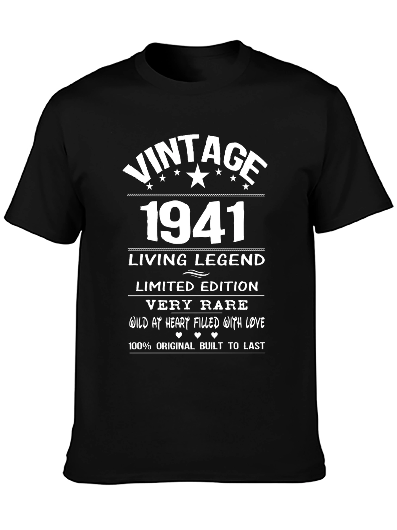 Black Vintage 1941 Living Legend T-Shirt view 3