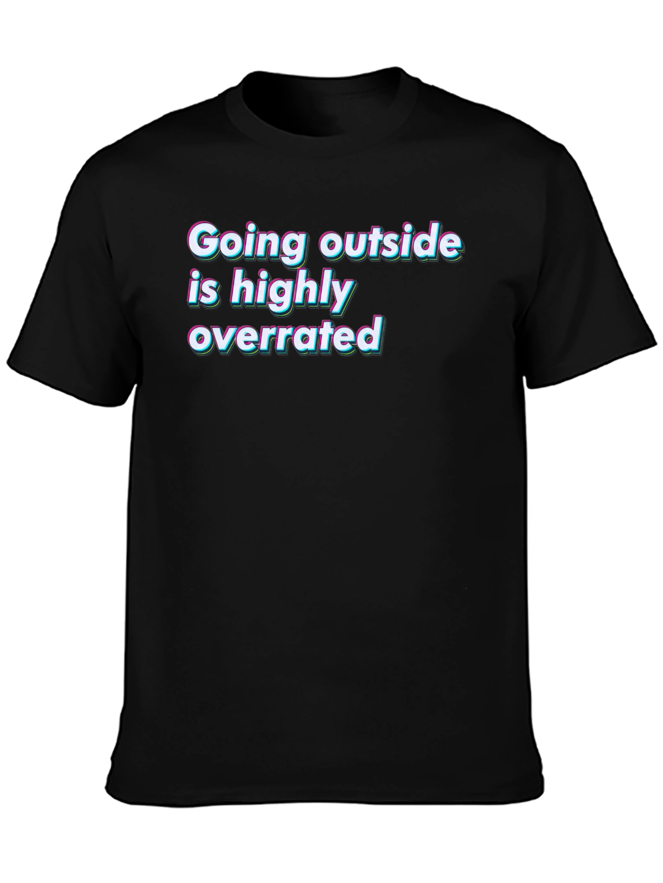 Black Funny "Going Outside" Graphic Tee view 3
