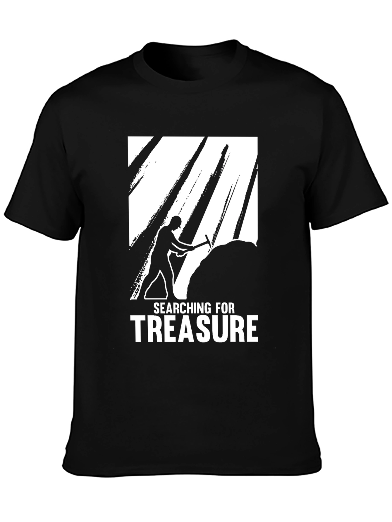 Black Searching for Treasure Graphic Tee - Black view 3