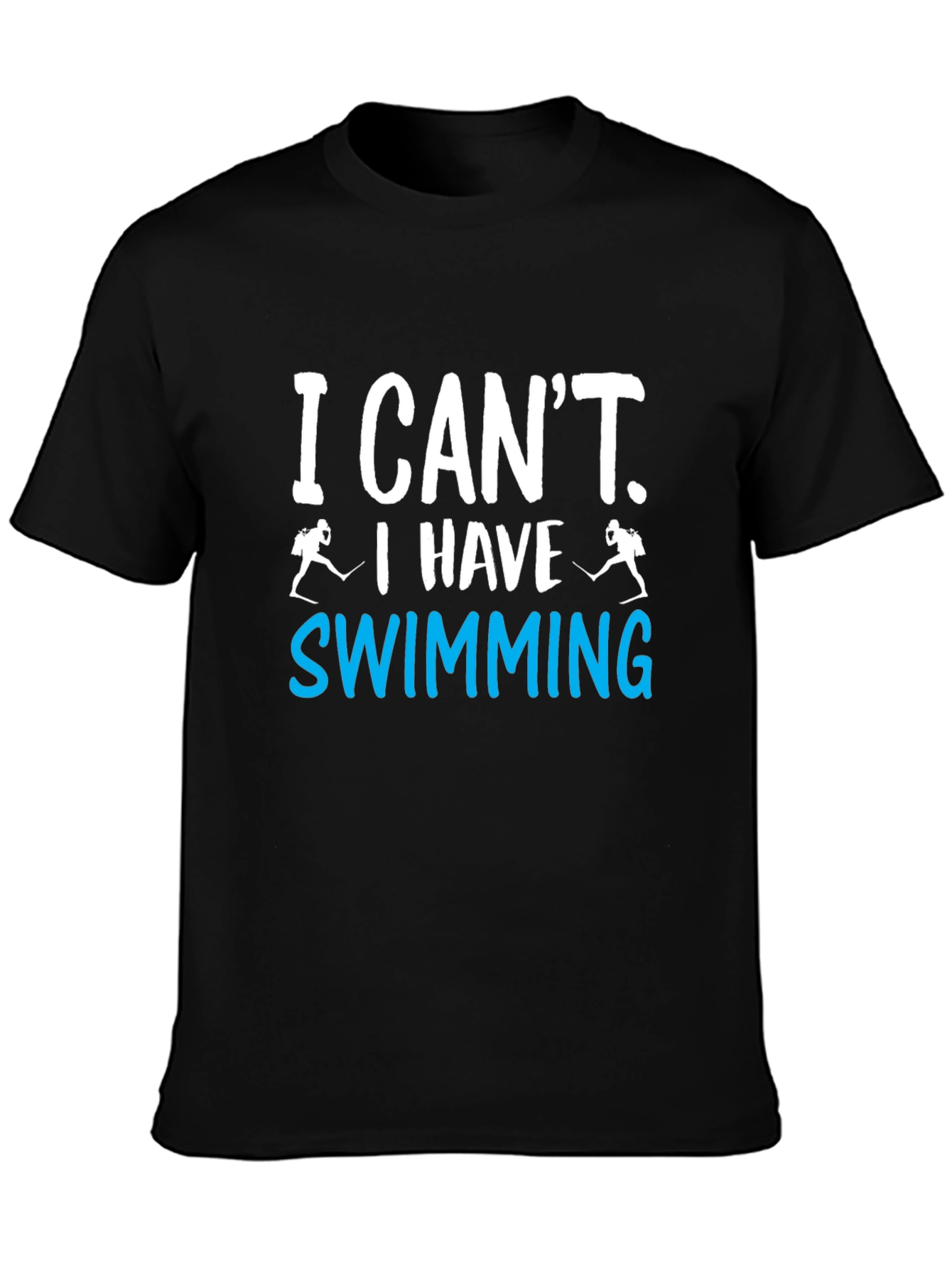 Black Funny Swimming T-Shirt, Swimmer Gift view 3