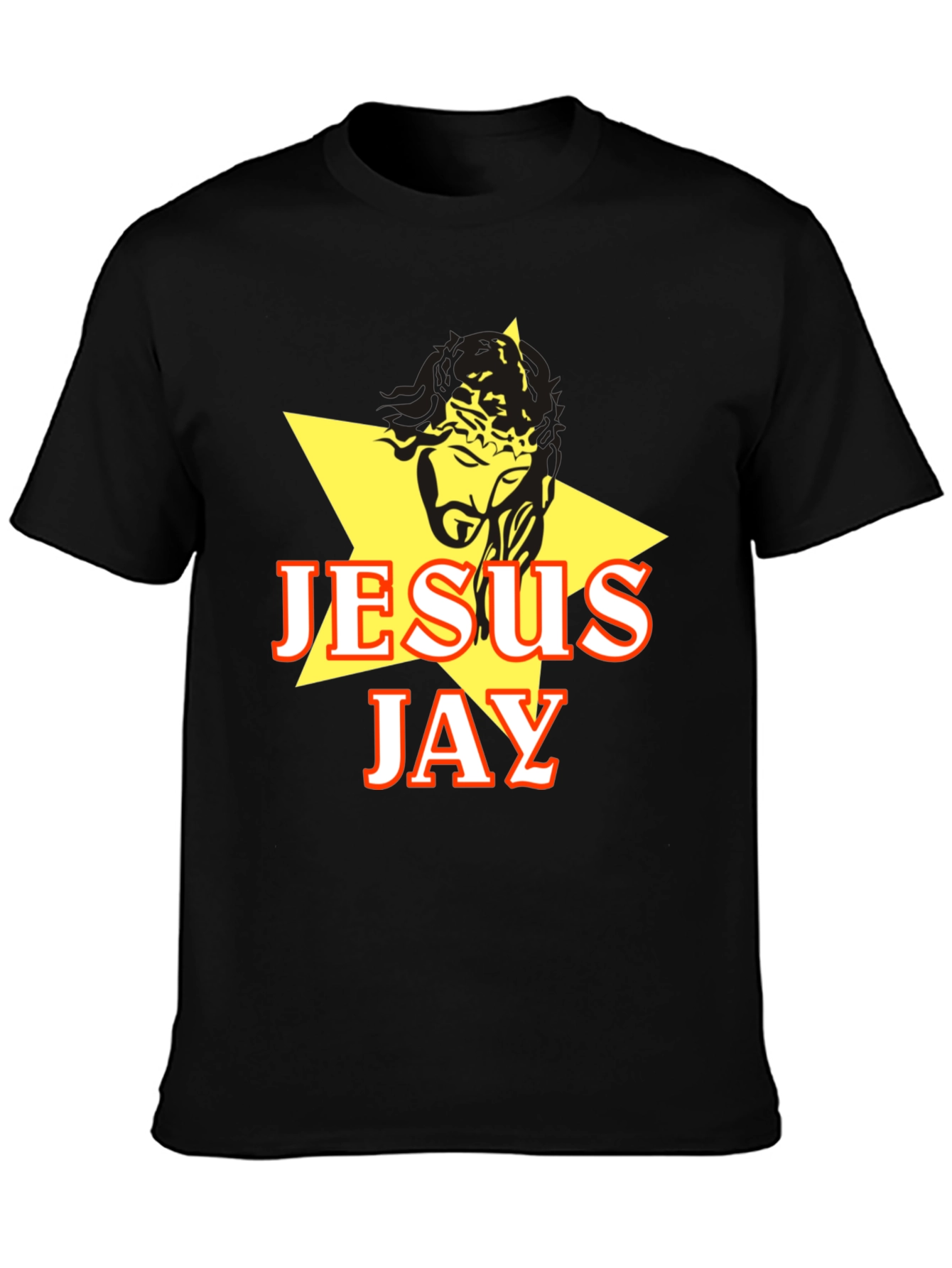 Black Jesus Jay Graphic T-Shirt - Black Cotton Blend view 3