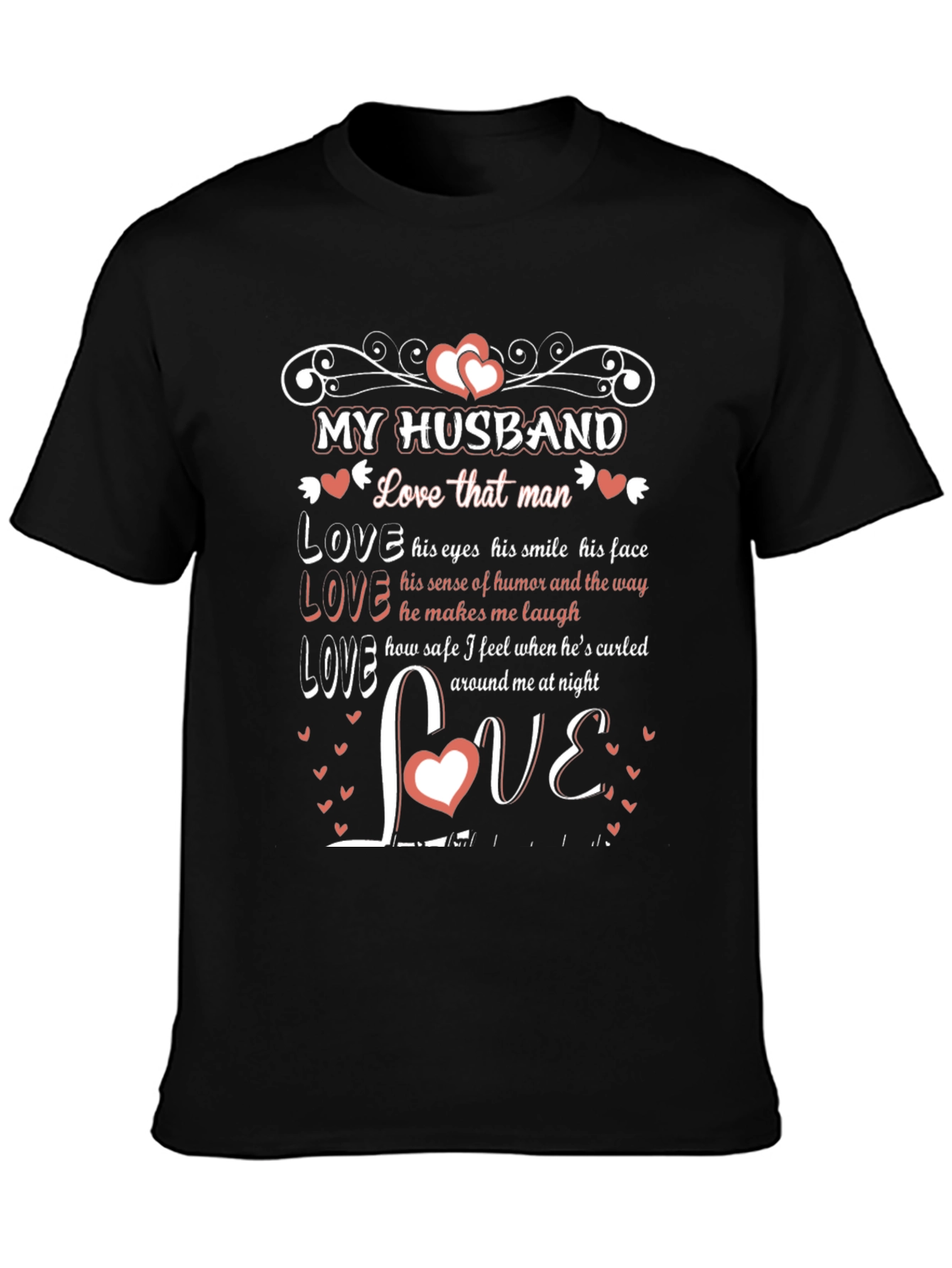Black My Husband Love That Man Graphic T-Shirt view 3