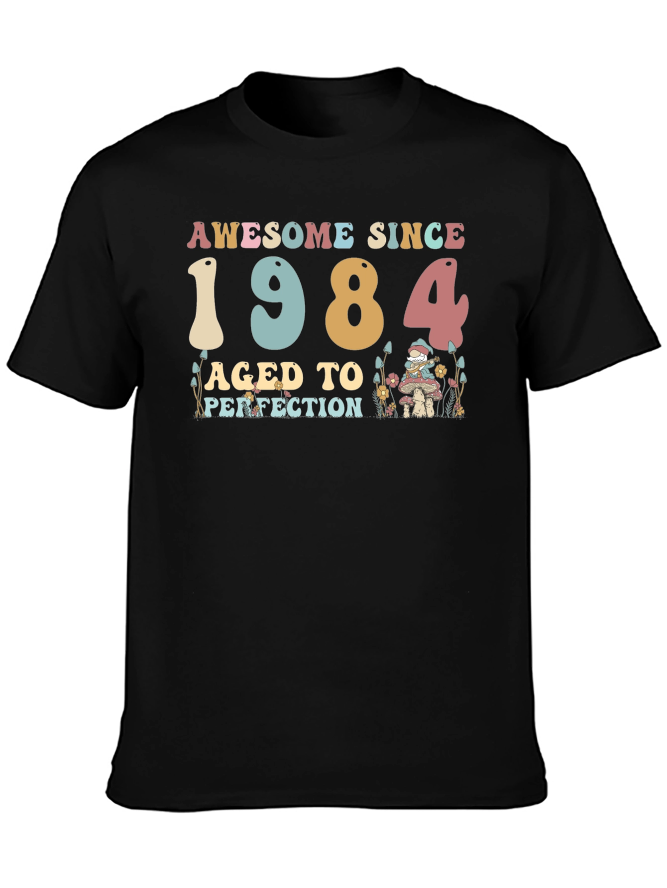Black Awesome Since 1984 T-Shirt view 3