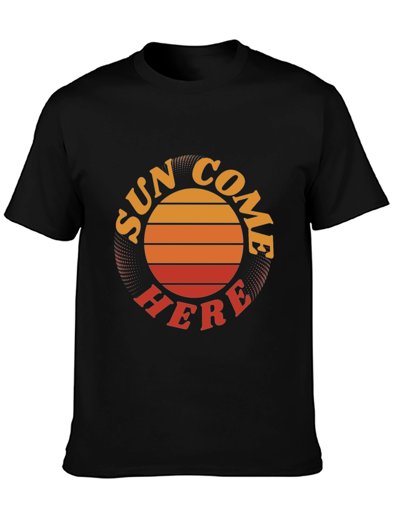 Black Sun Come Here Graphic Tee - Retro Vibe view 3