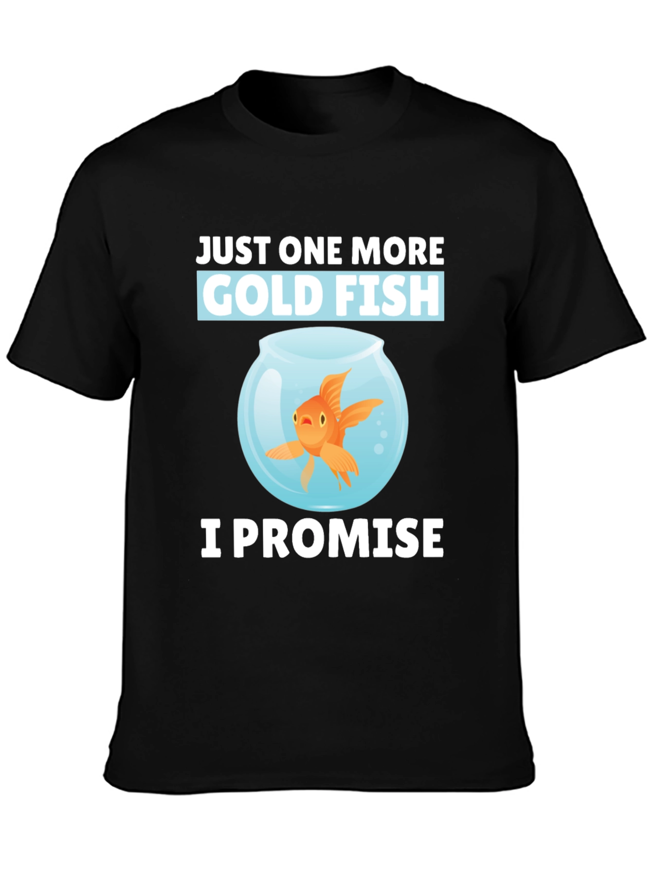 Black Just One More Goldfish Graphic Tee view 3