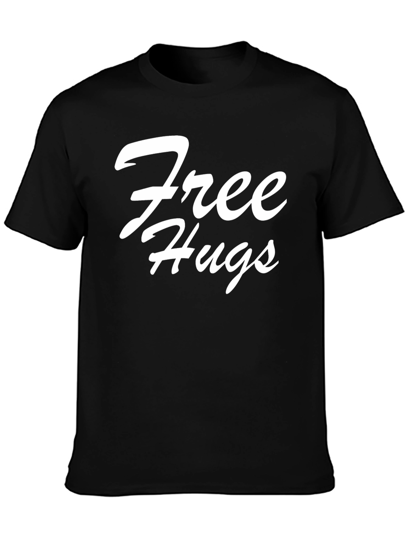 Black Free Hugs Graphic Tee - Soft Cotton Comfort view 3