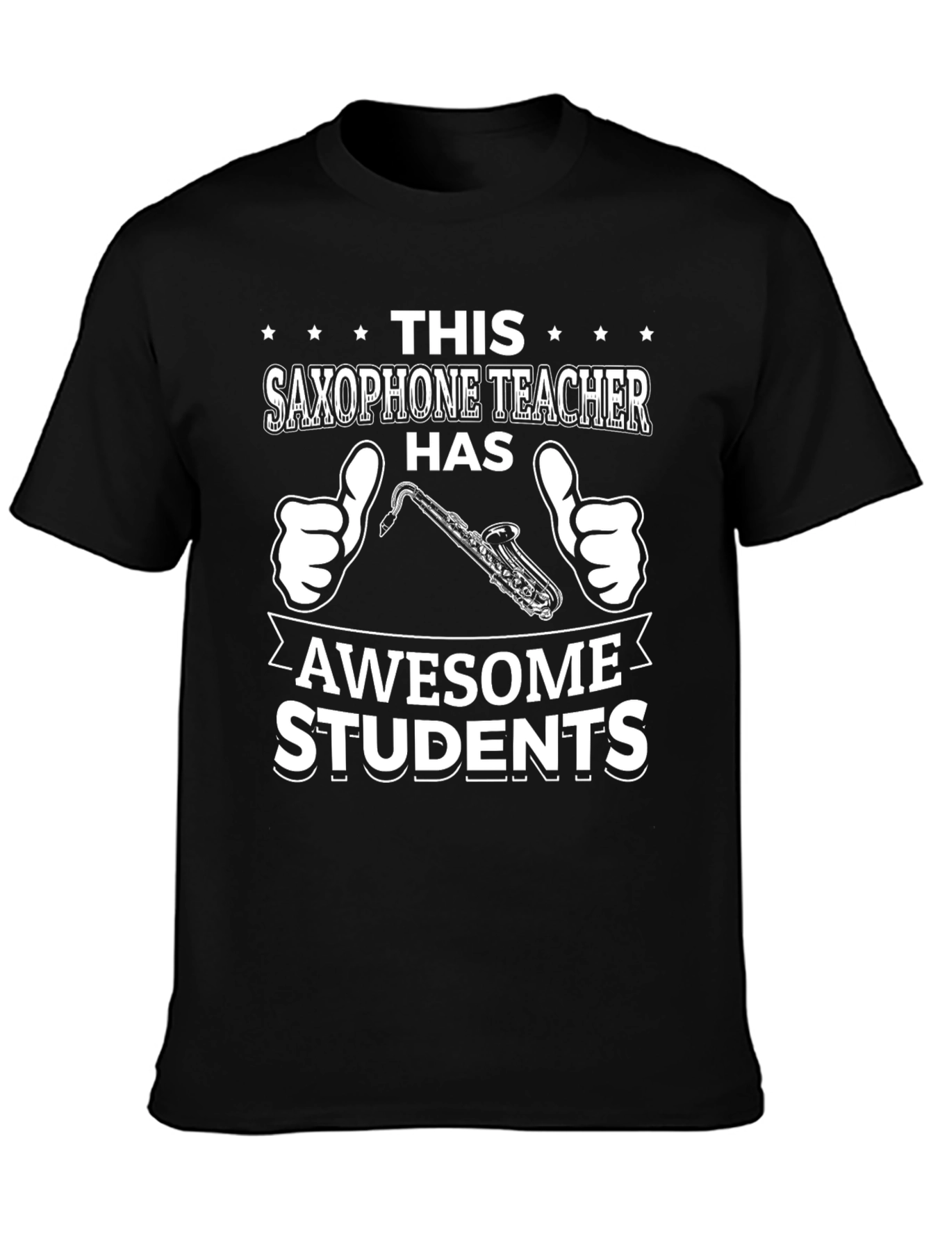 Black Saxophone Teacher Awesome Students T-Shirt view 3