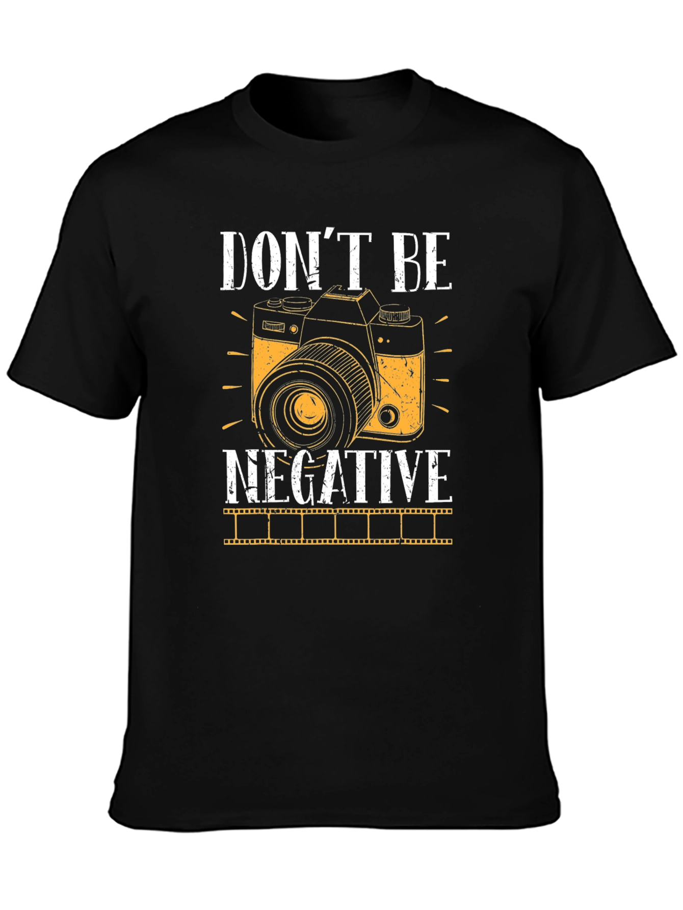 Black Don't Be Negative Camera Graphic Tee view 3