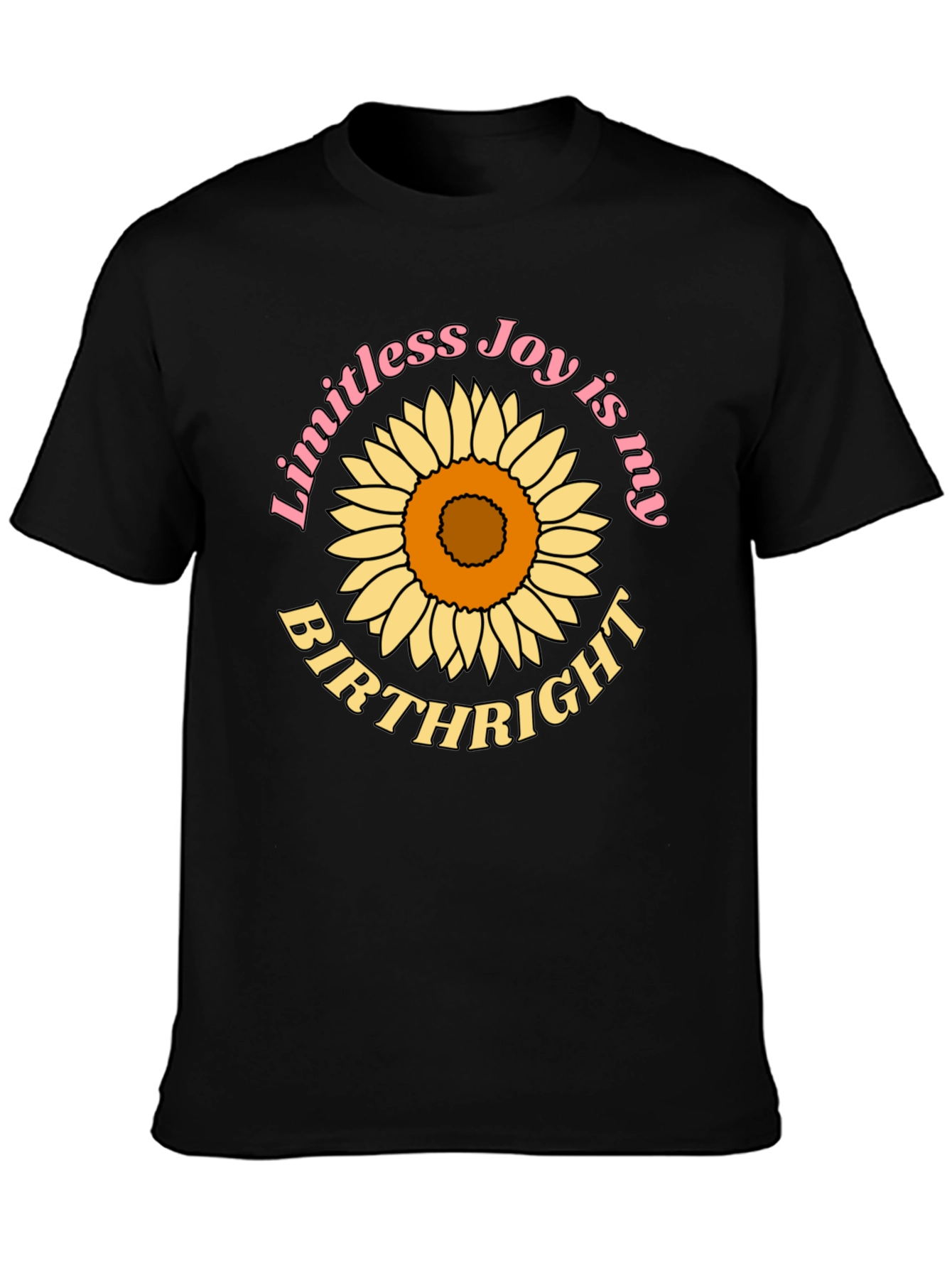 Black Limitless Joy Sunflower Graphic Tee view 3