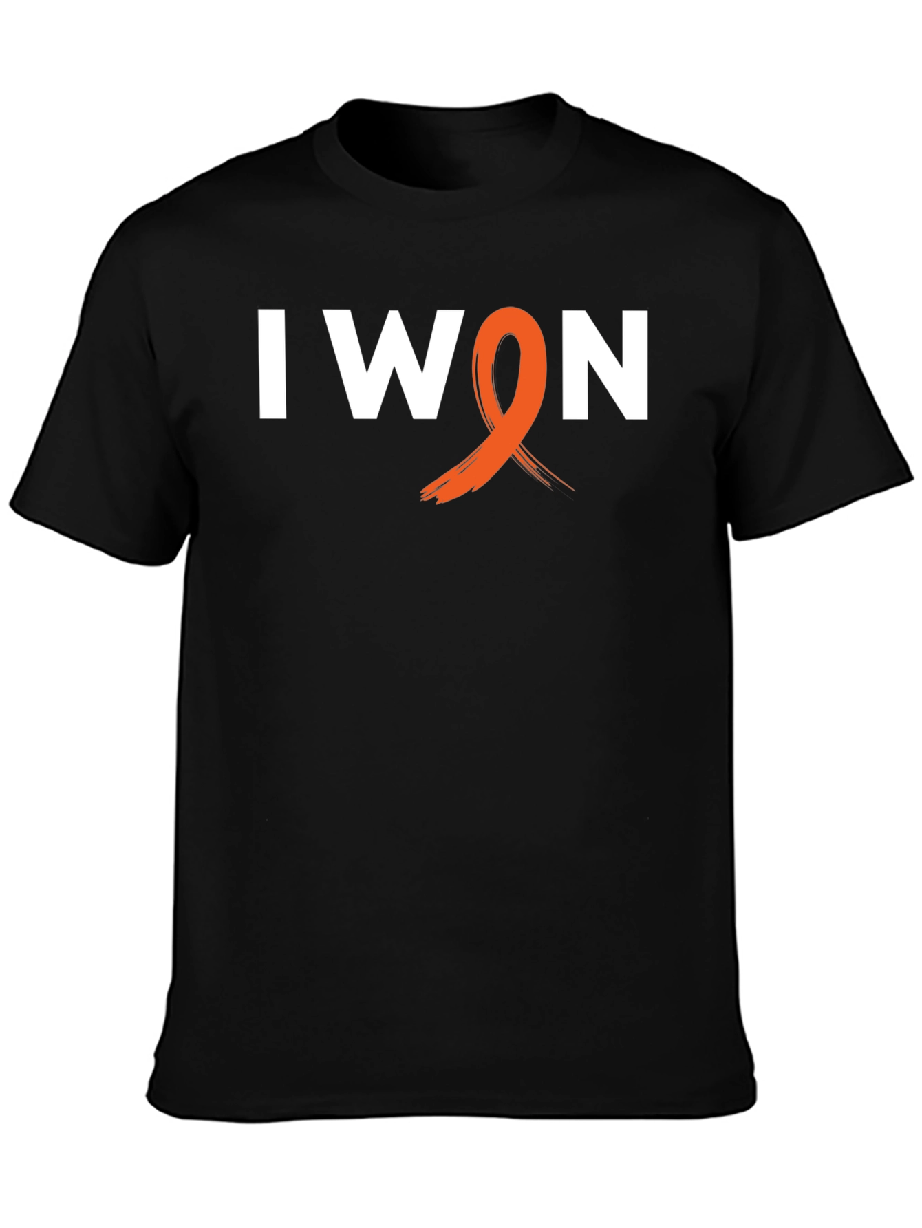 Black I WON Awareness Ribbon Graphic Tee - Black view 3