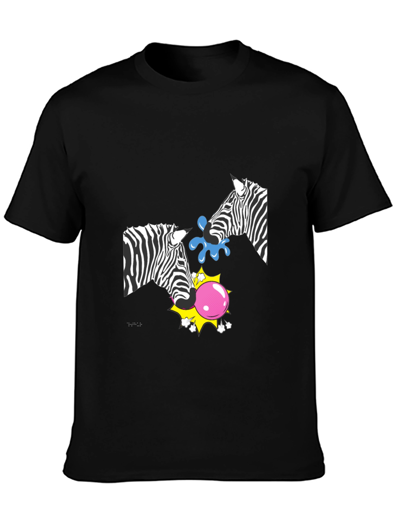Black Zebra Bubblegum T-Shirt view 3