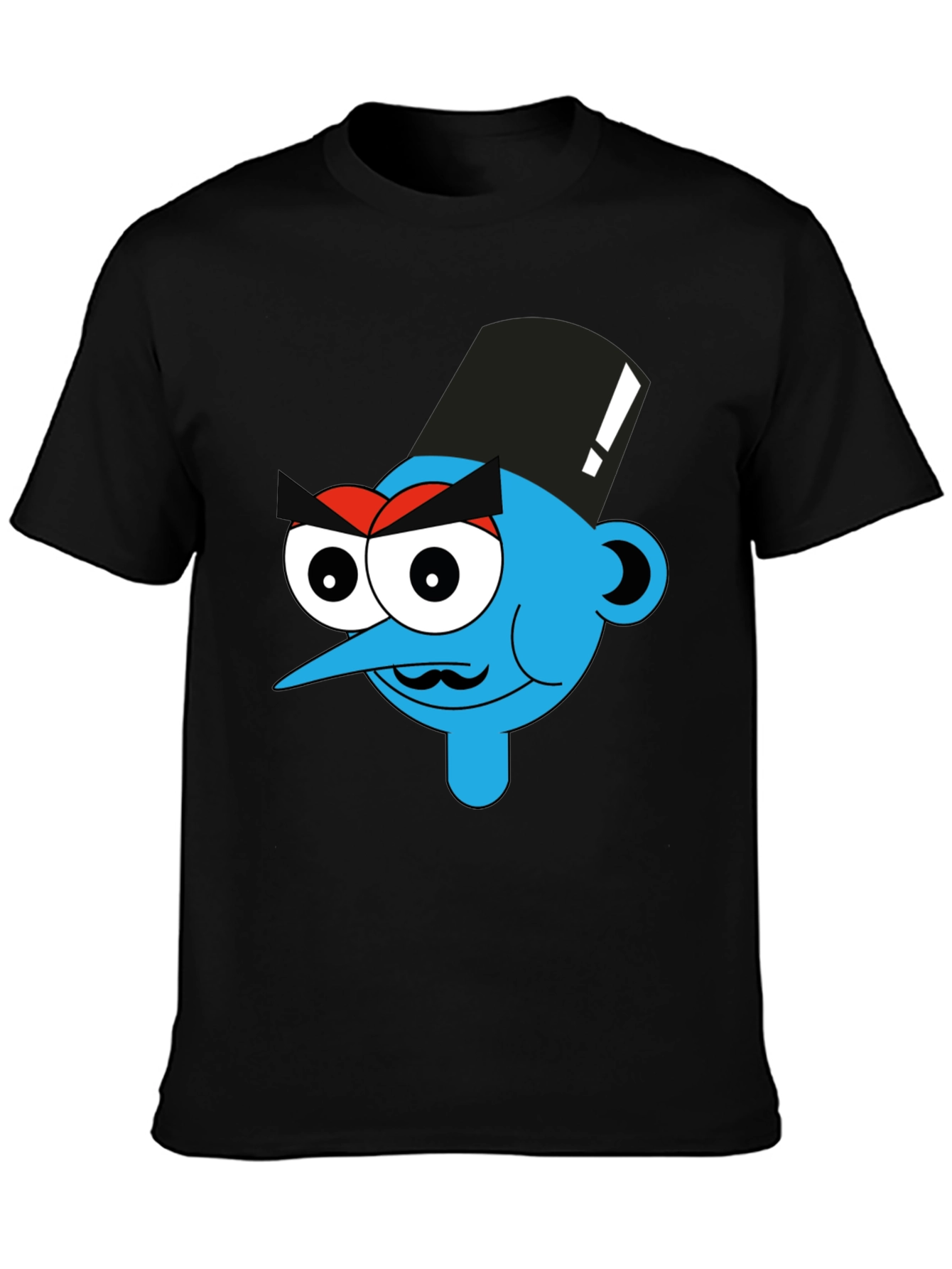 Black Cartoon Character Graphic Black T-Shirt view 3