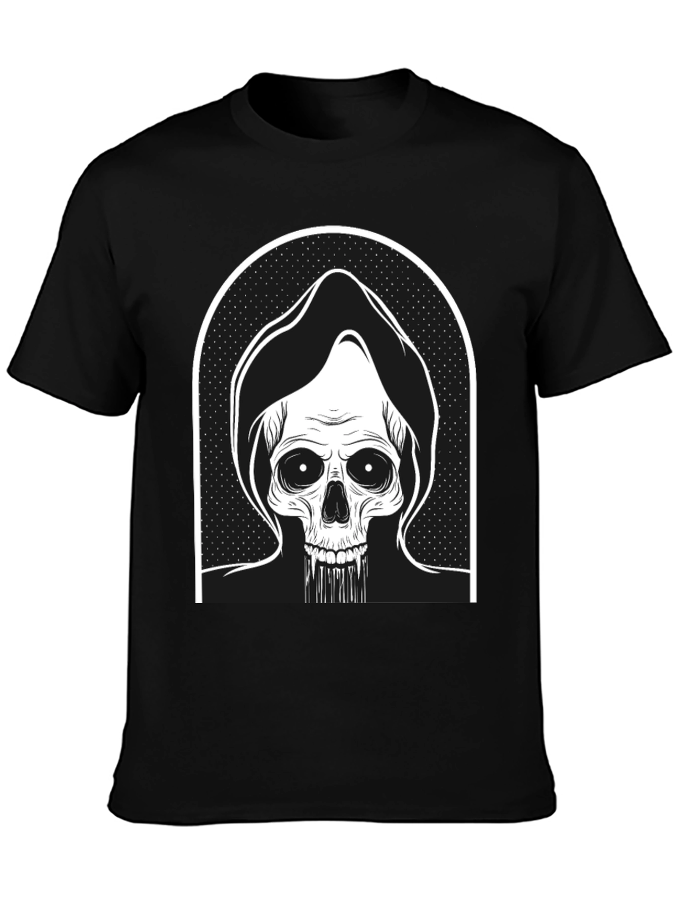 Black Grim Reaper Graphic Tee - Black view 3