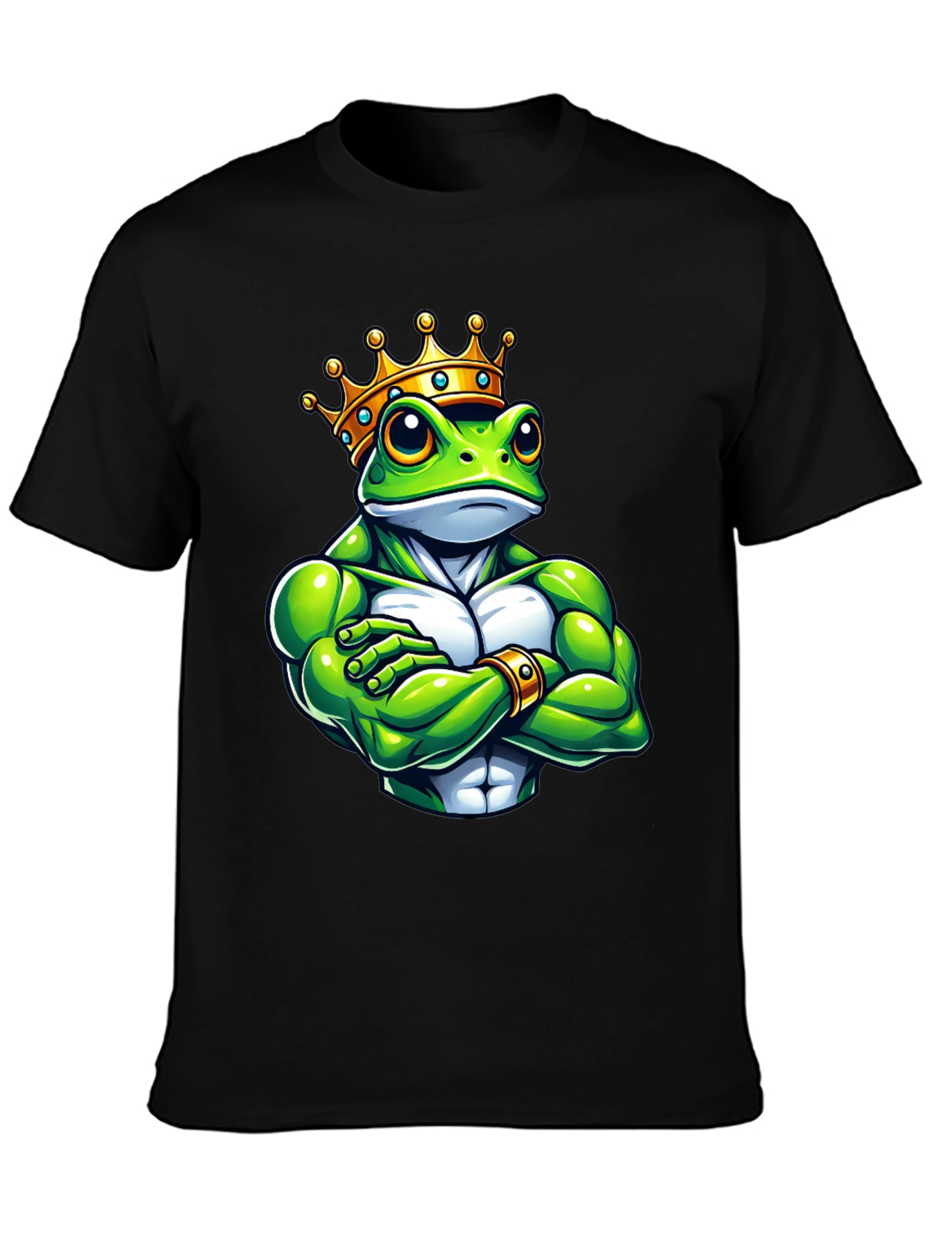 Black Frog King Graphic Tee - Black T-Shirt view 3