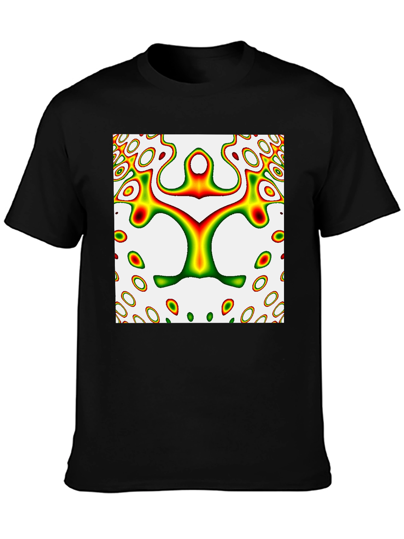 Black Abstract Art T-Shirt - Unique Graphic Tee view 3