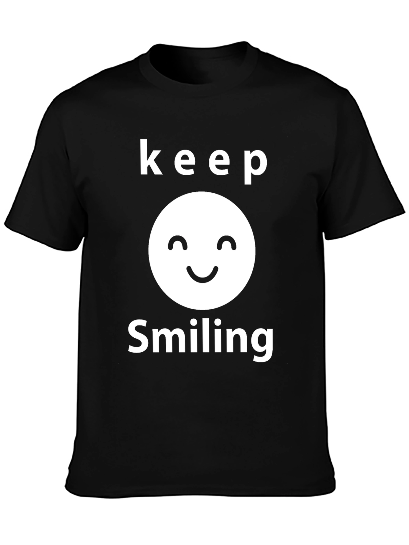 Black Keep Smiling Graphic T-Shirt - Positive Vibes view 3
