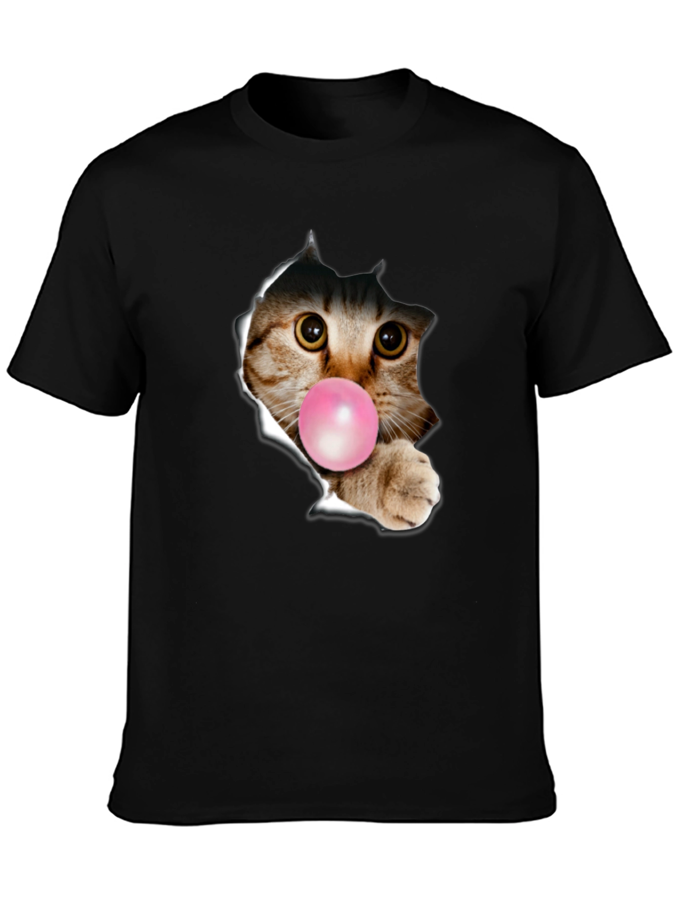 Black Cat Bubble Gum T-Shirt view 3