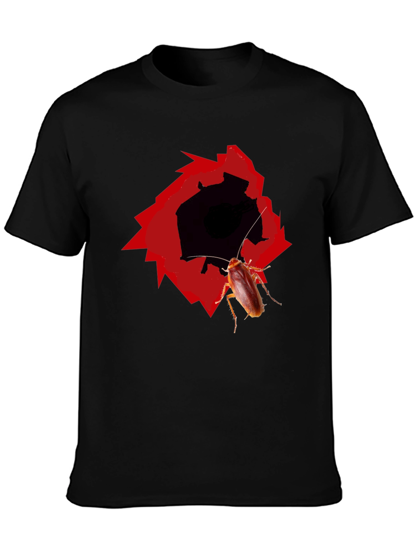 Black Novelty Cockroach Graphic T-Shirt view 3