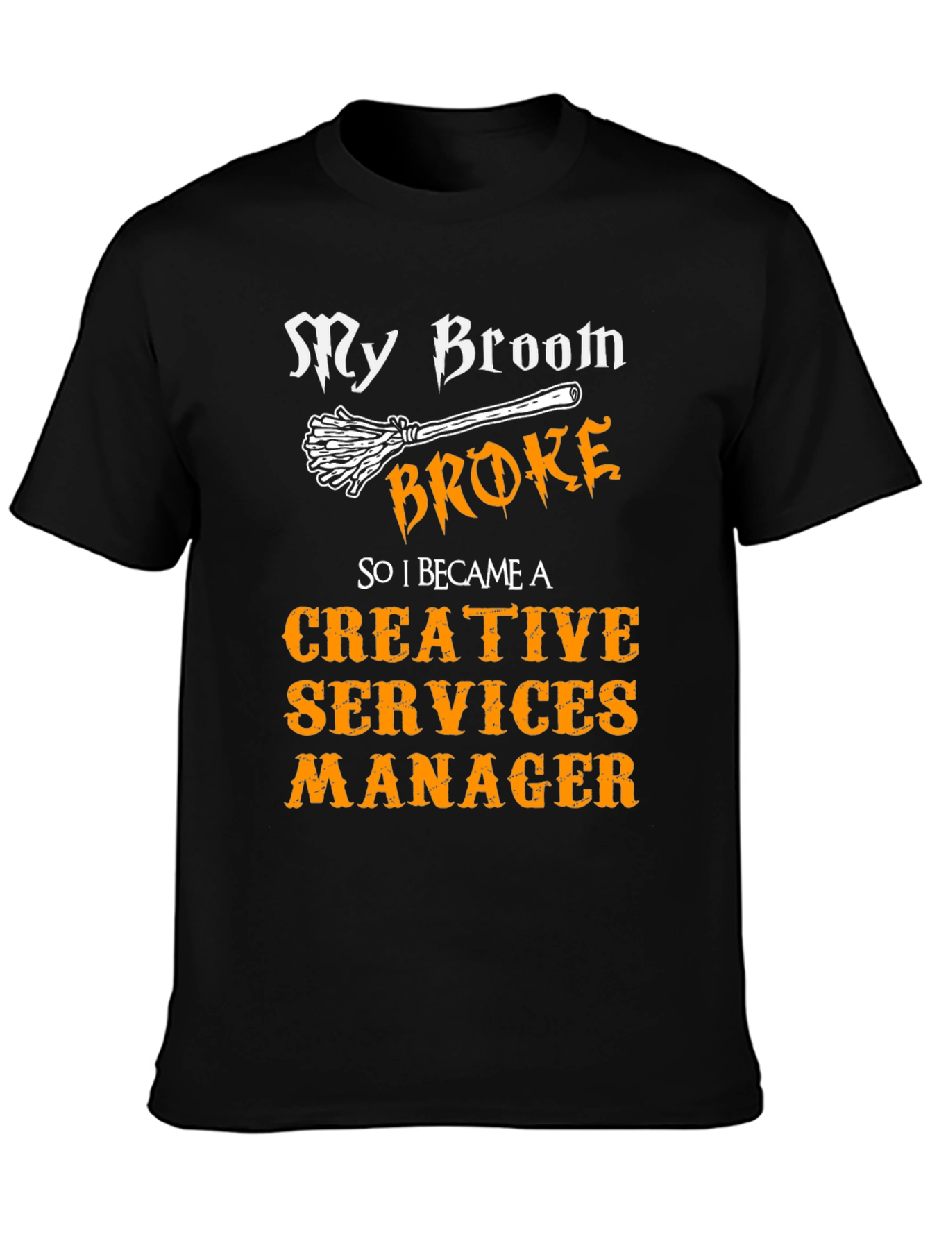 Black Creative Services Manager Halloween T-Shirt view 3