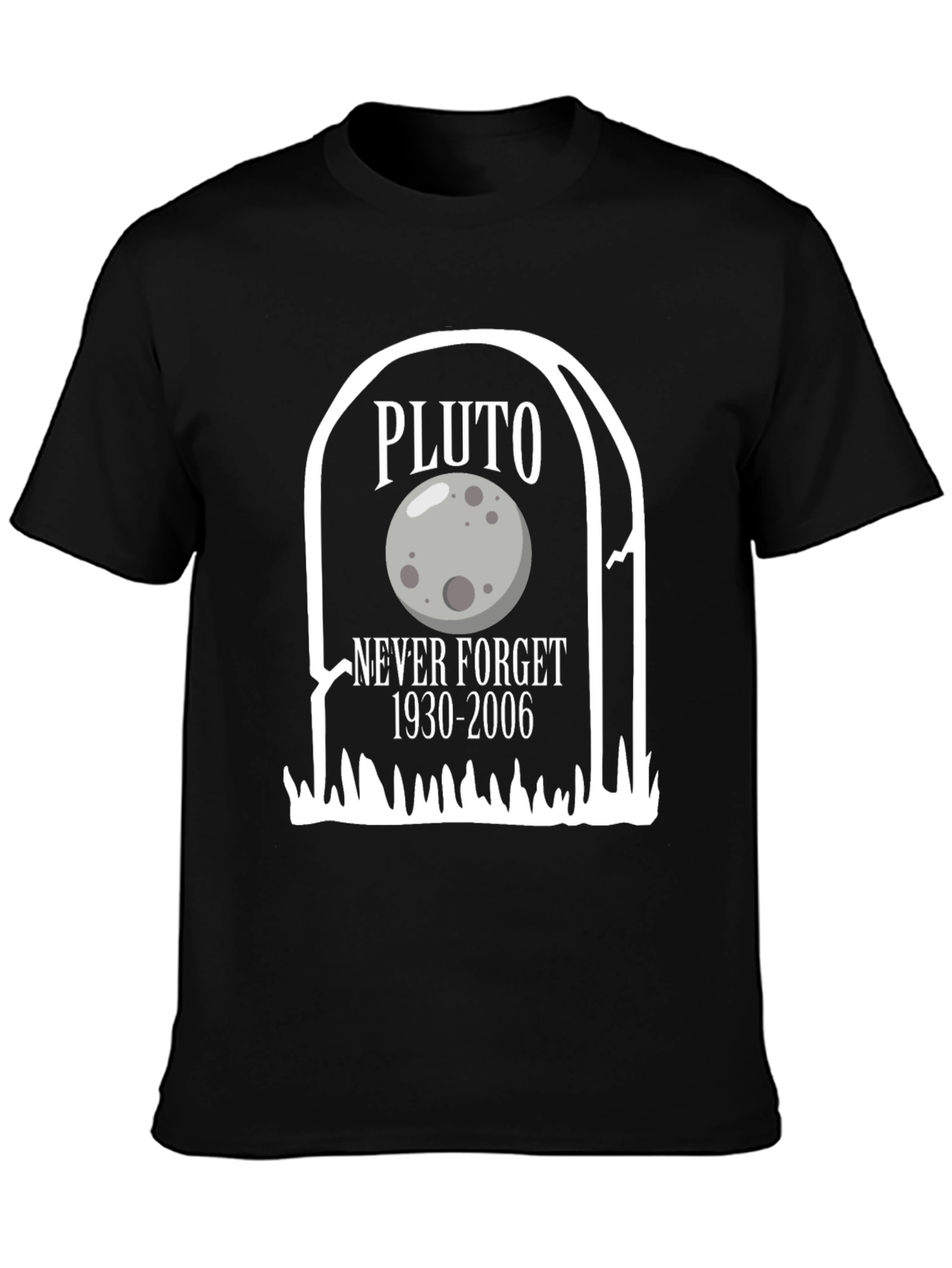 Black Pluto Never Forget Graphic Tee view 3