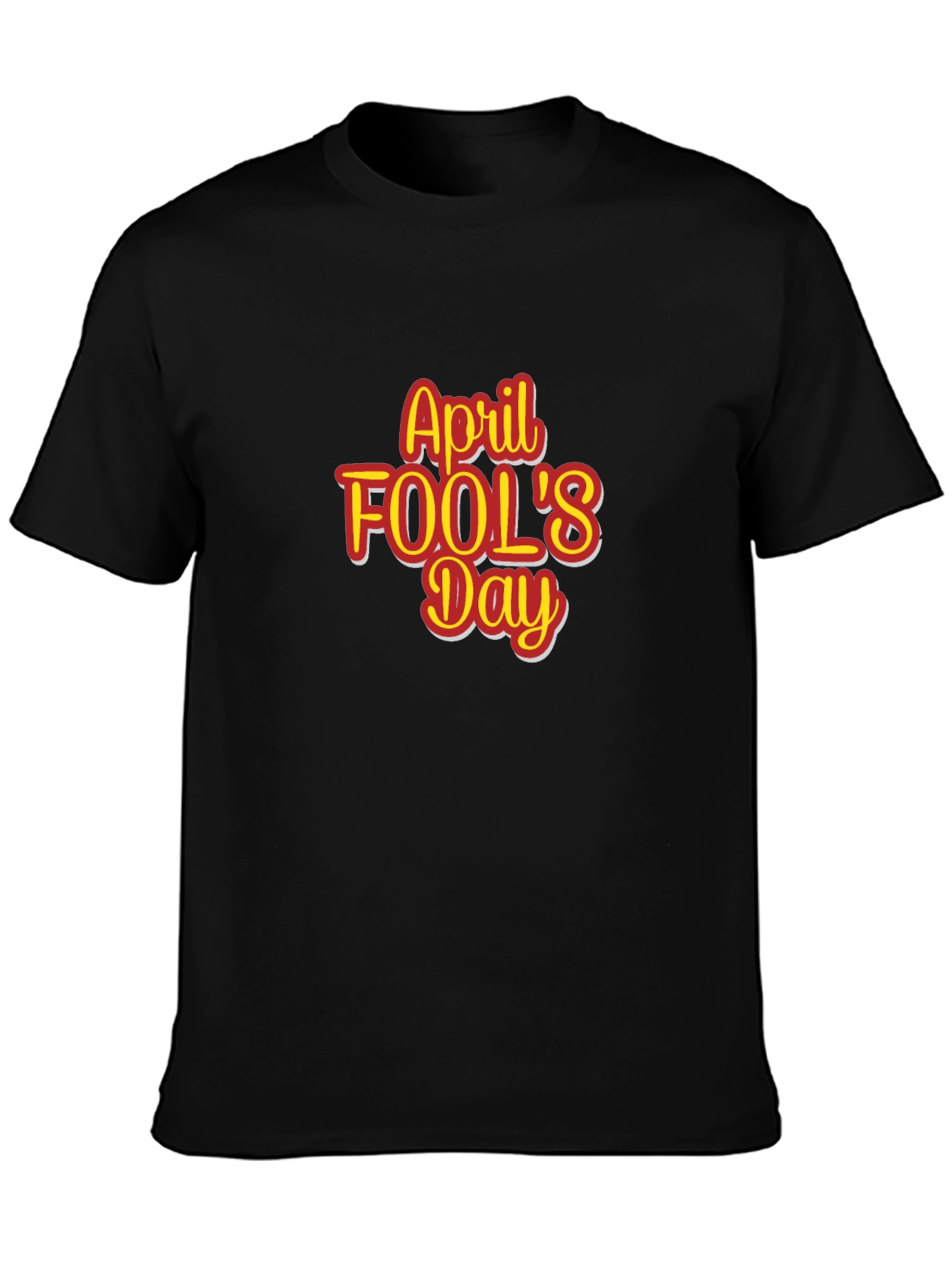 Black April Fool's Day Graphic Tee - Black view 3