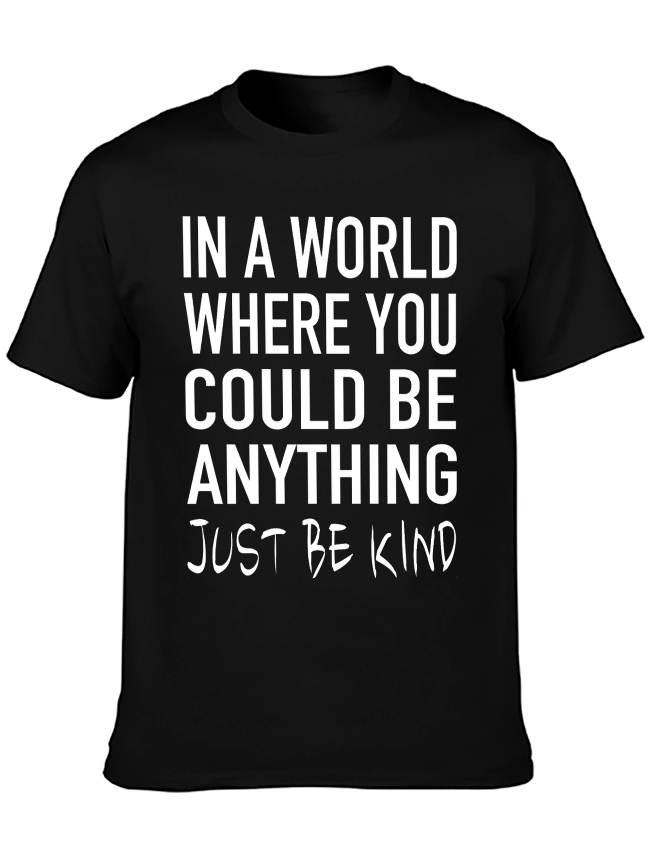 Black Be Kind T-Shirt - Inspirational Graphic Tee view 3