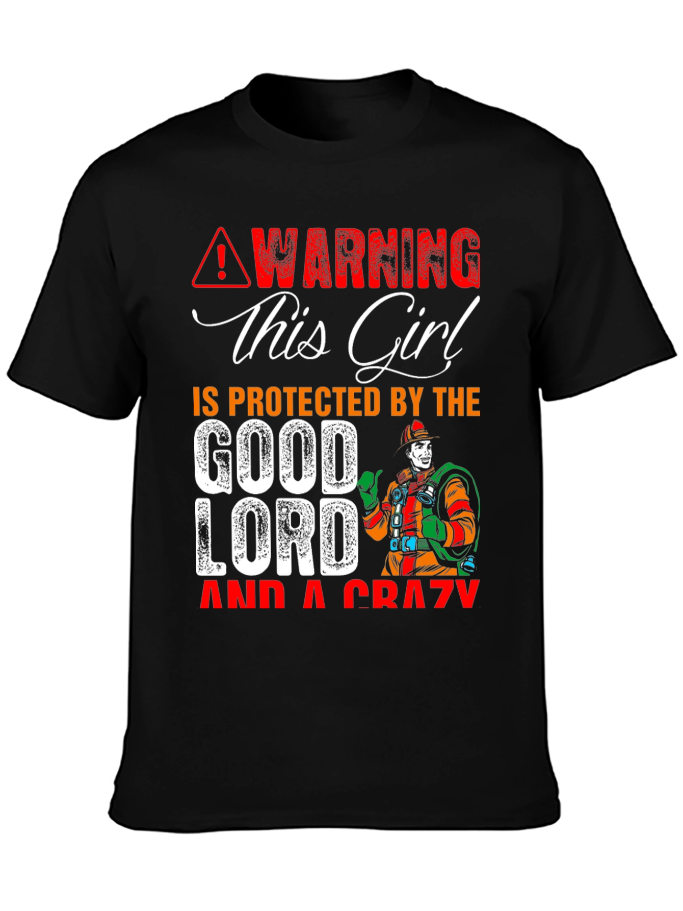 Warning This Girl is Protected Graphic T-Shirt - 3