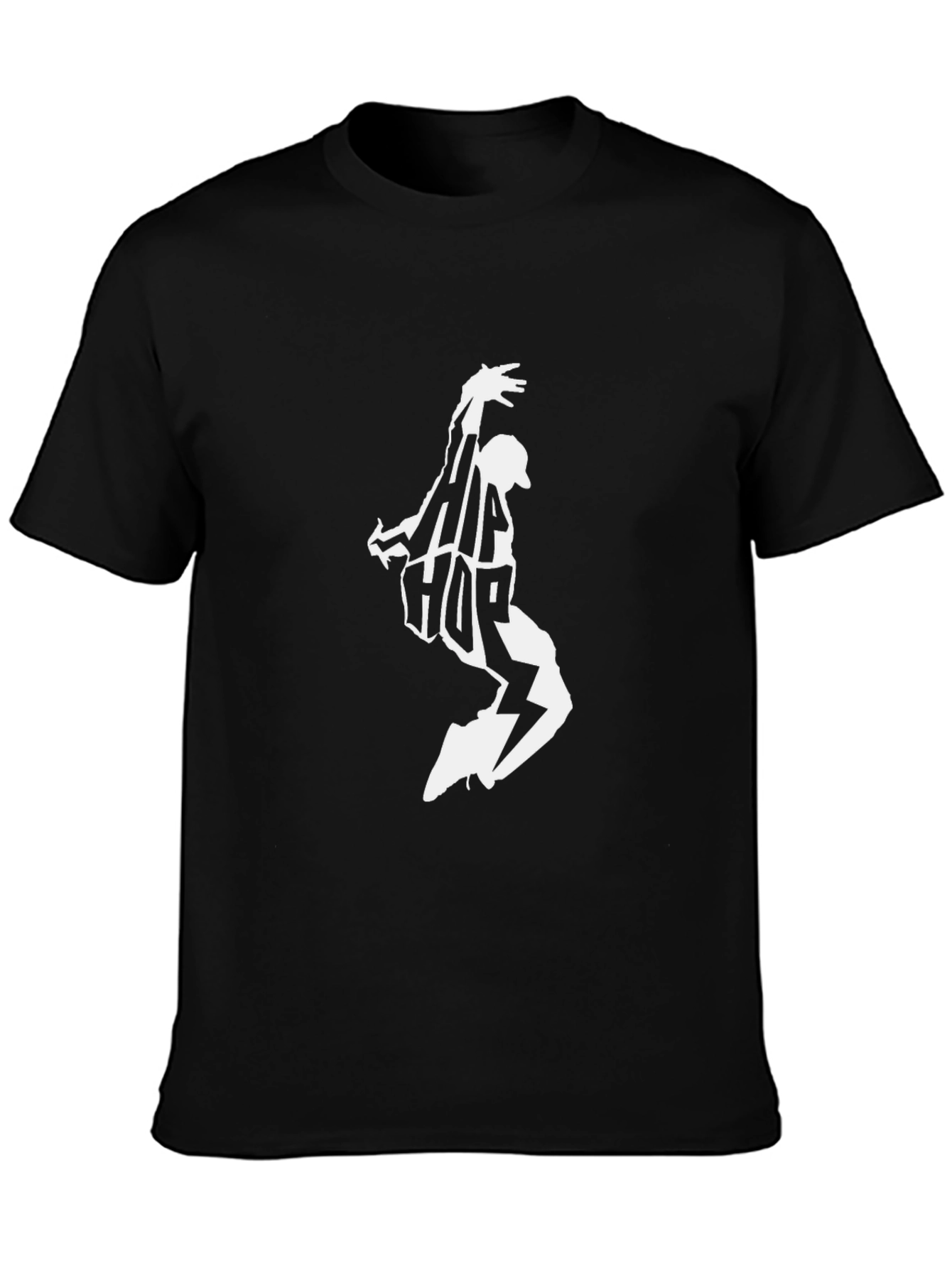 Black Hip Hop Dancer Graphic Black T-Shirt view 3