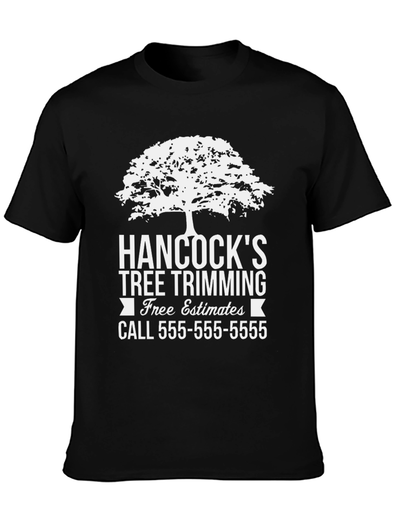 Black Hancock's Tree Trimming Tee - Free Estimates! view 3